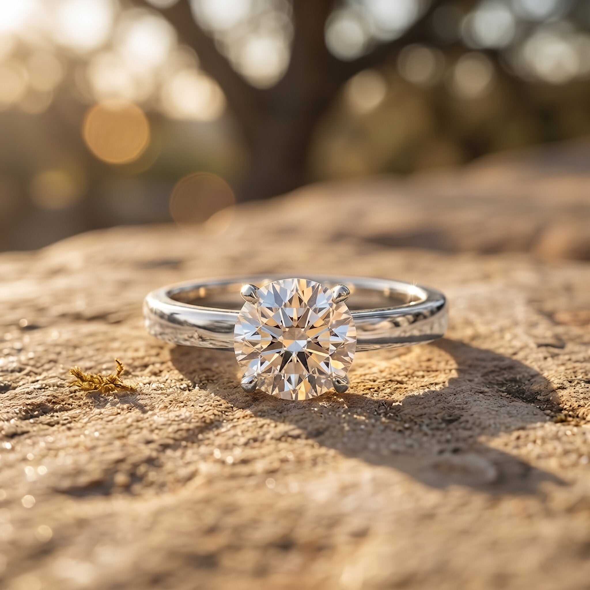 Peg Head Set 1 Carat Lab Grown Diamond Solitaire Ring with IGI Certificate Lab - ( E-VS1 ) - Rosec Jewels