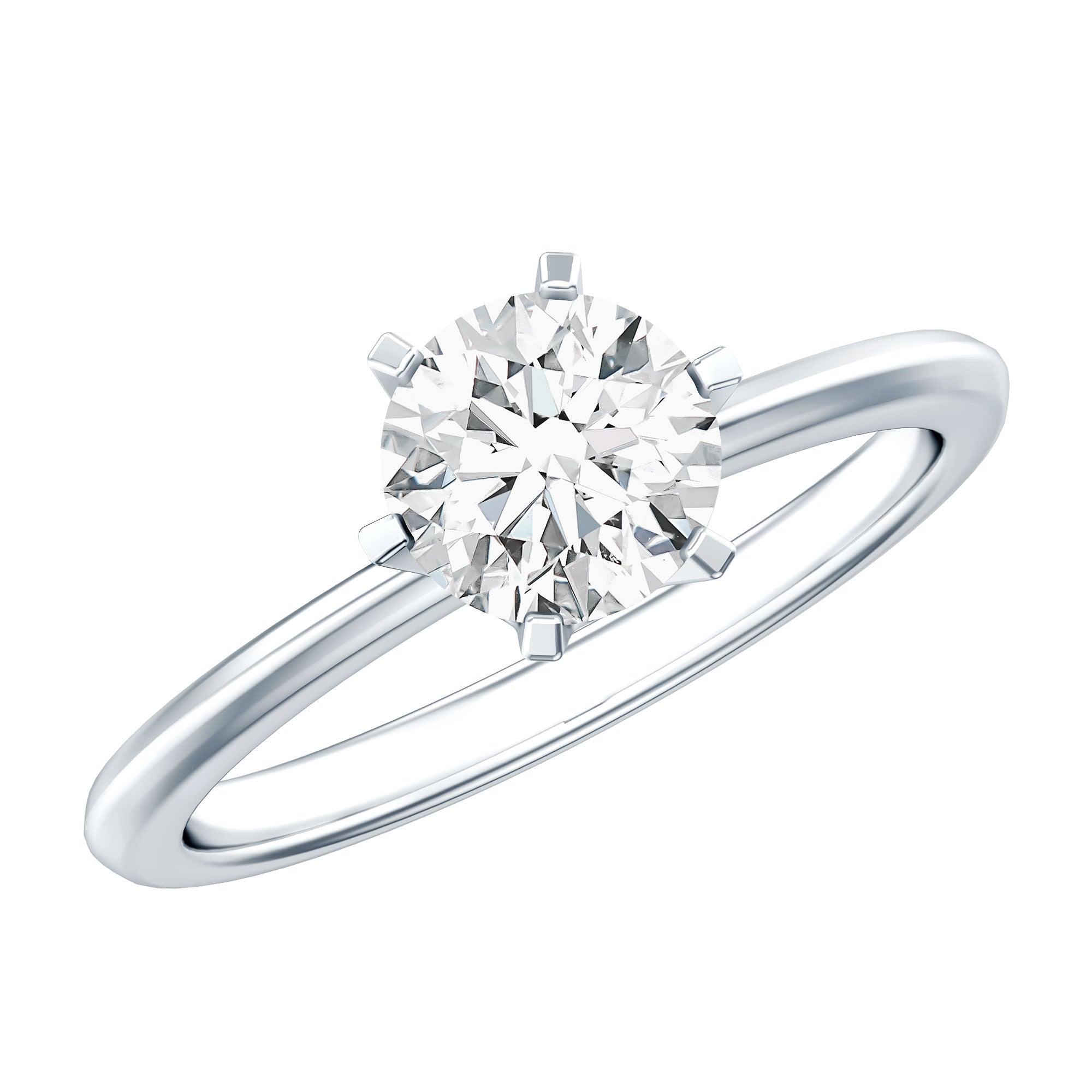 1 Carat Lab Grown Diamond Solitaire Engagement Ring with IGI Certificate Lab - ( E-VS1 ) - Rosec Jewels
