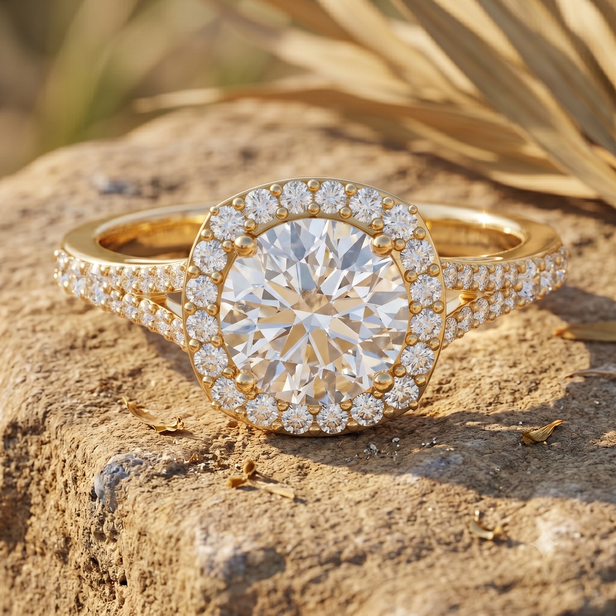 IGI Certified 2 Carat Round Lab Grown Diamond Statement Engagement Ring Lab - ( E-VS1 ) - Rosec Jewels