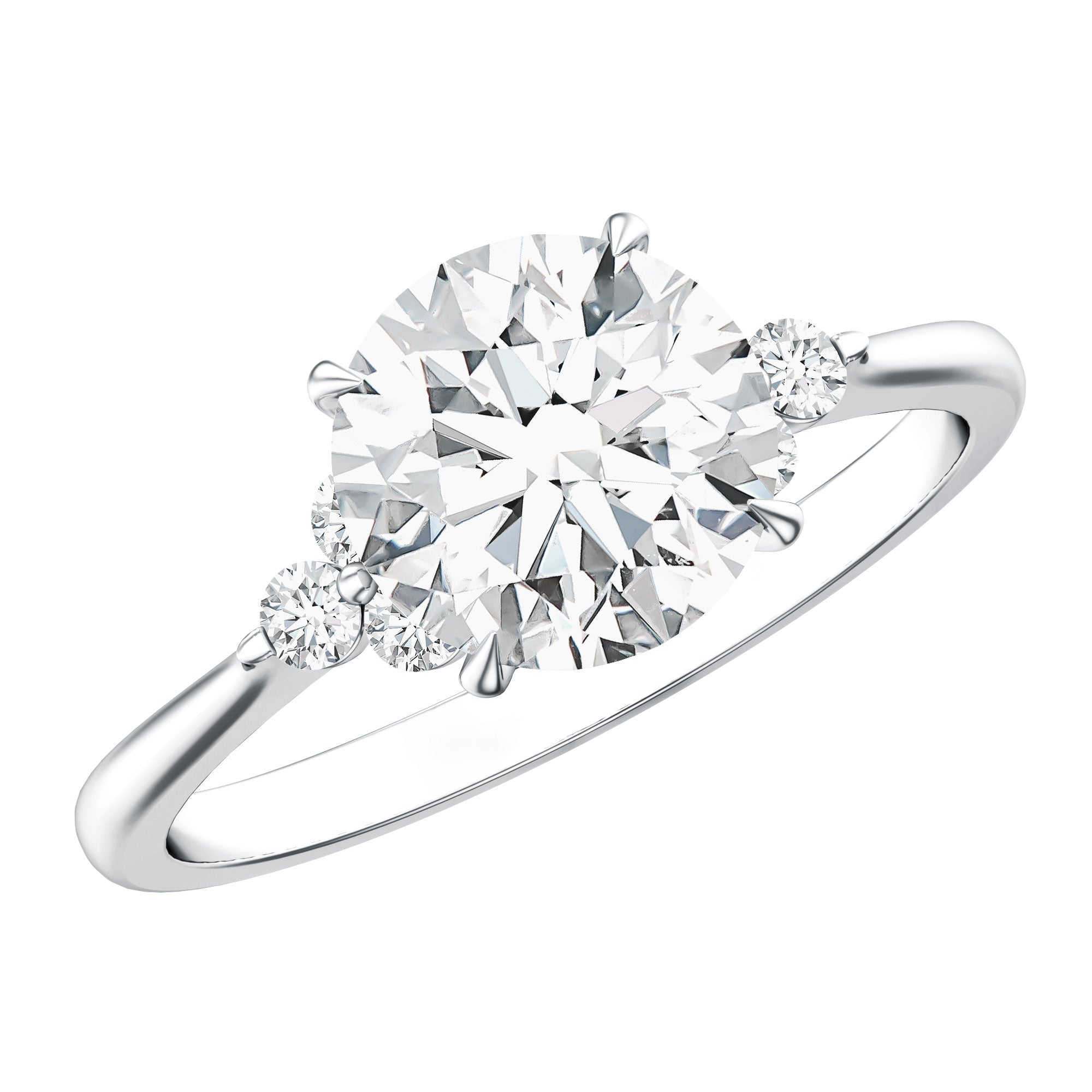Rosec Jewels-2 Carat Lab Grown Diamond Solitaire Engagement Ring for Women