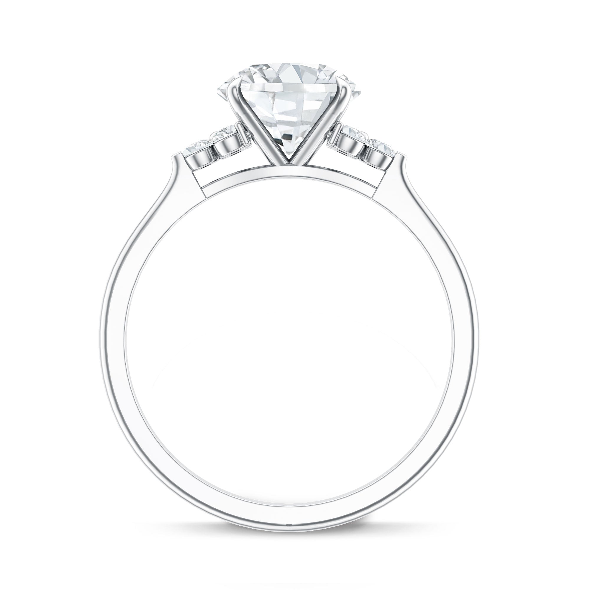 Rosec Jewels-2 Carat Lab Grown Diamond Solitaire Engagement Ring for Women