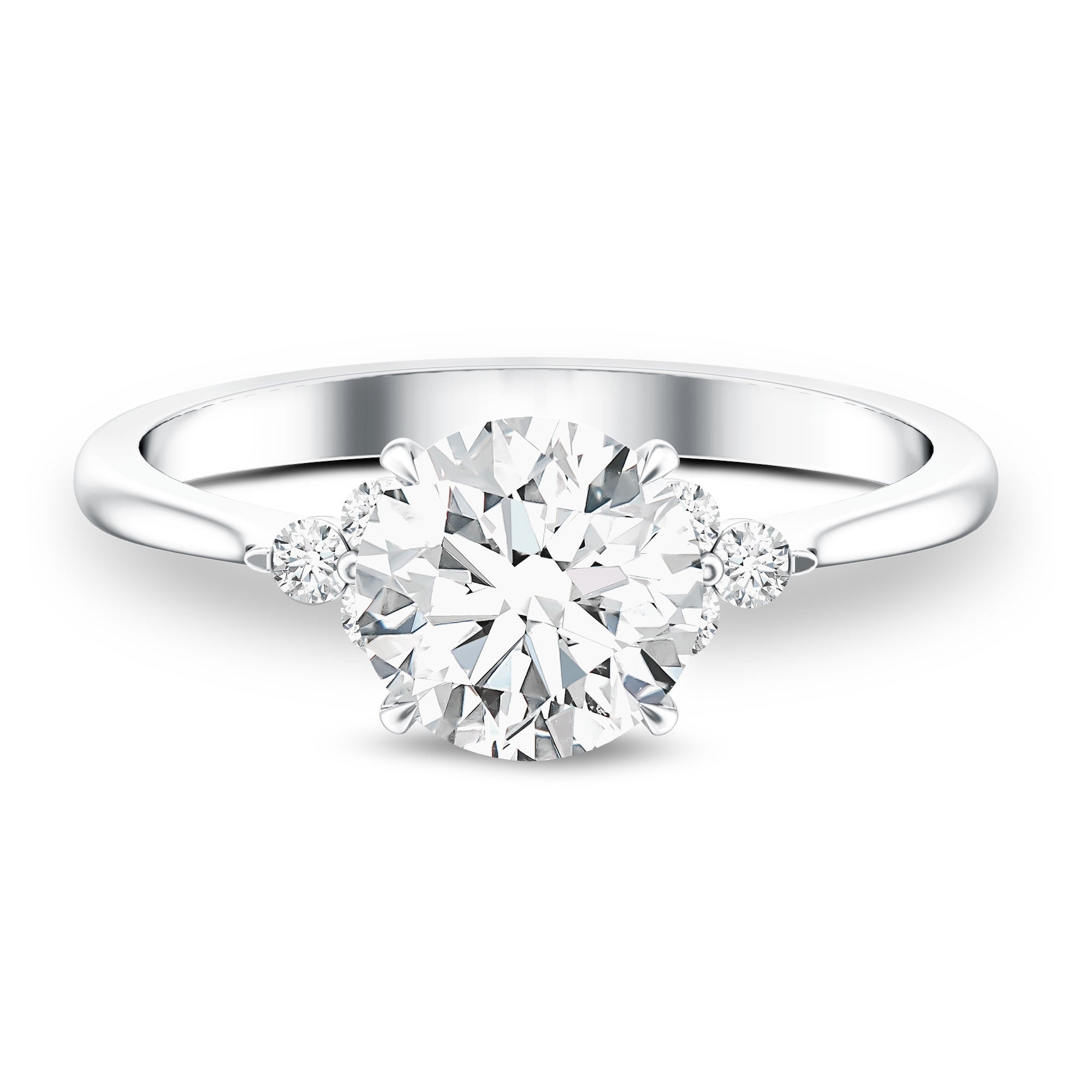 Rosec Jewels-2 Carat Lab Grown Diamond Solitaire Engagement Ring for Women