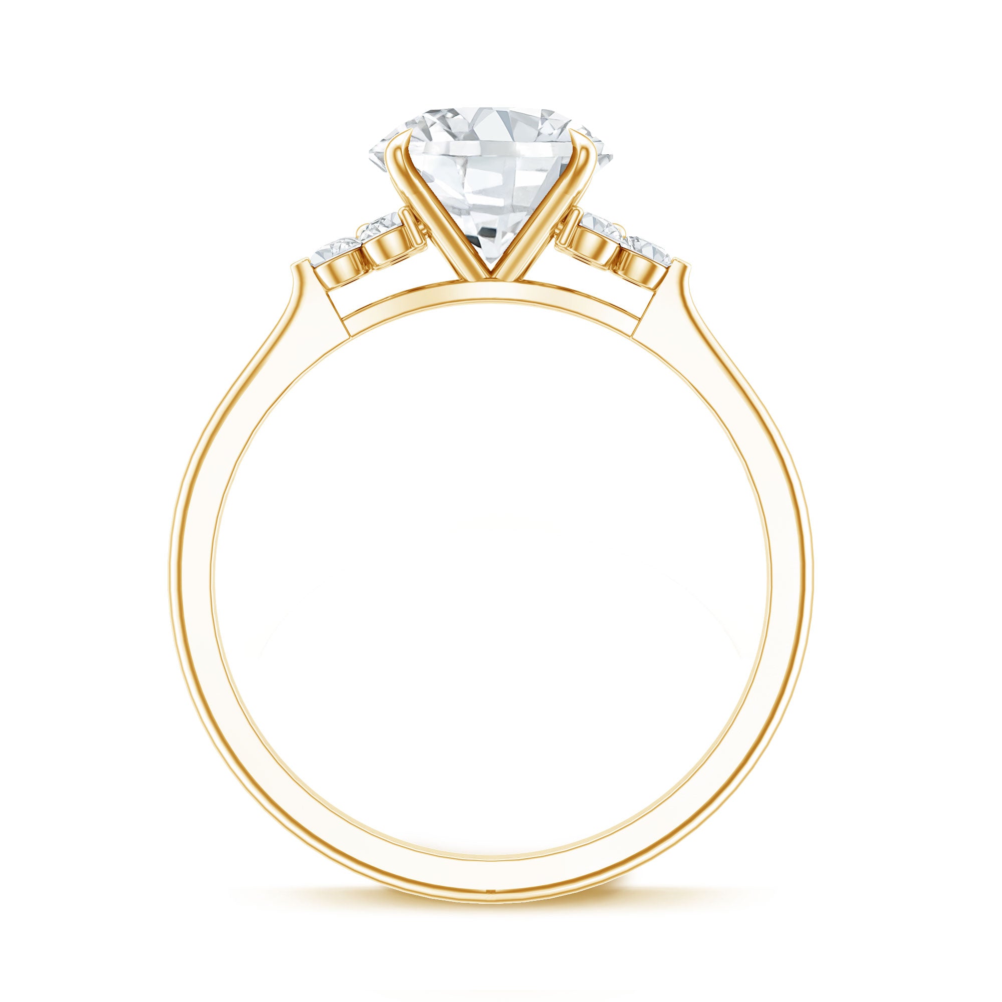 Rosec Jewels-2 Carat Lab Grown Diamond Solitaire Engagement Ring for Women