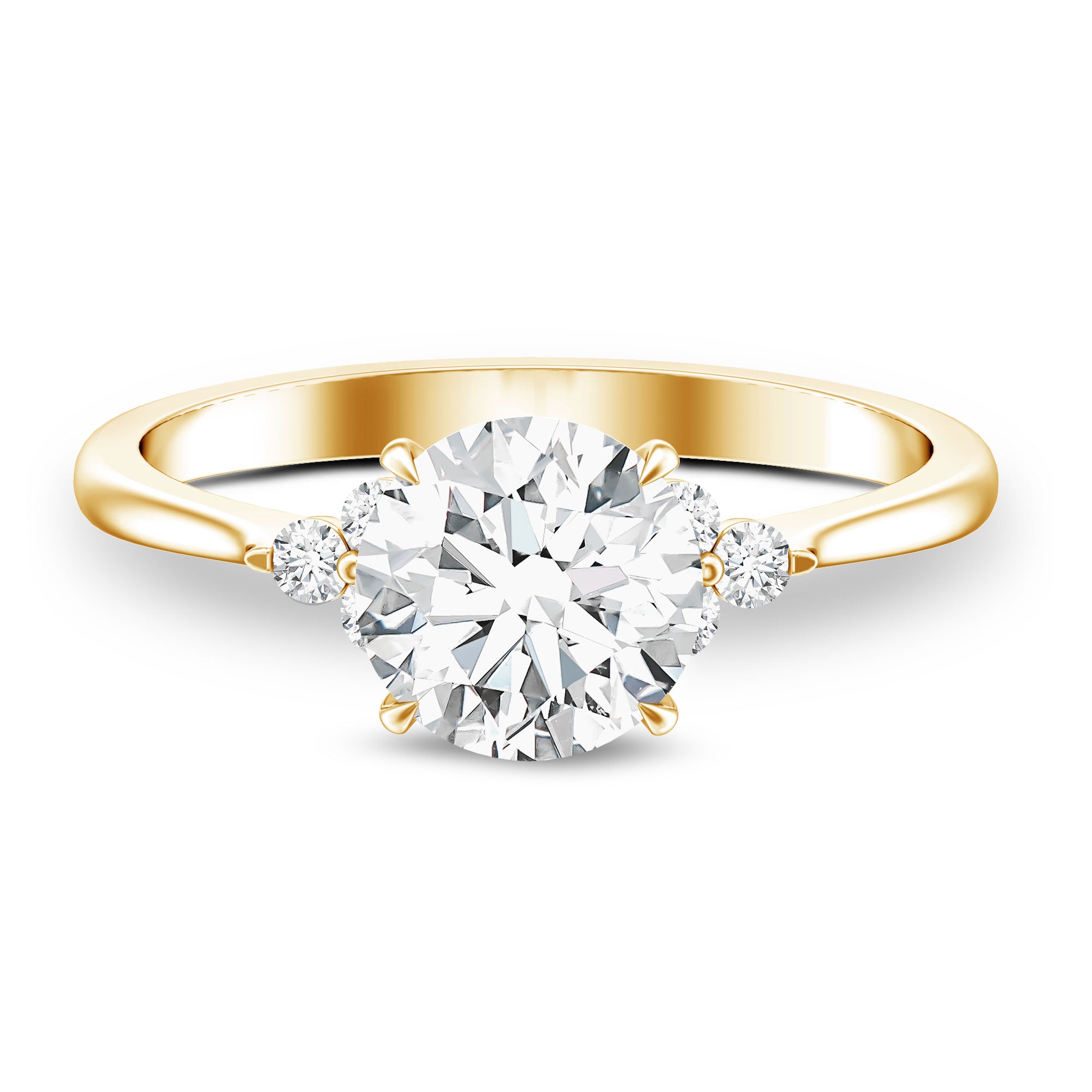 Rosec Jewels-2 Carat Lab Grown Diamond Solitaire Engagement Ring for Women