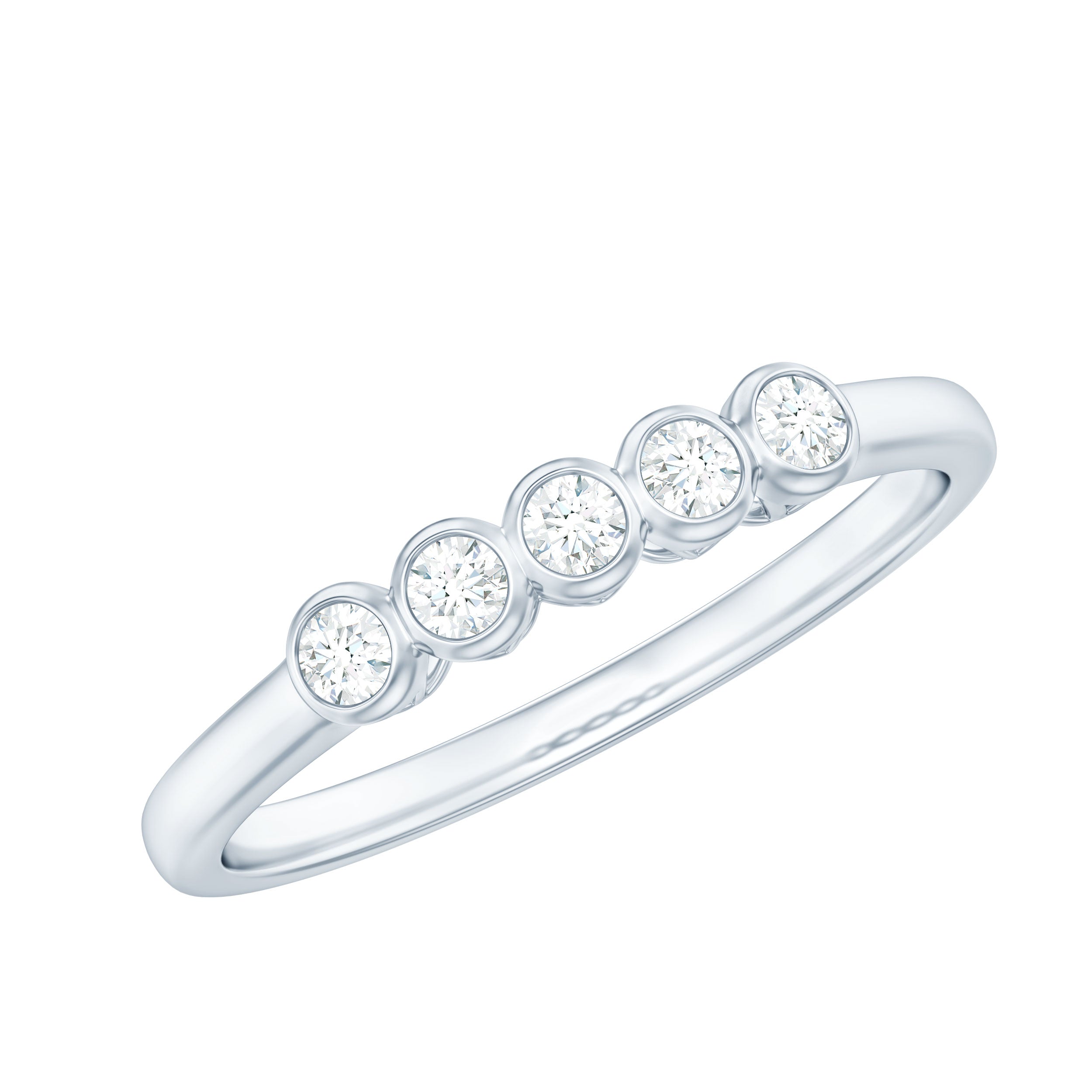 Natural Diamond Five Stone Promise Ring