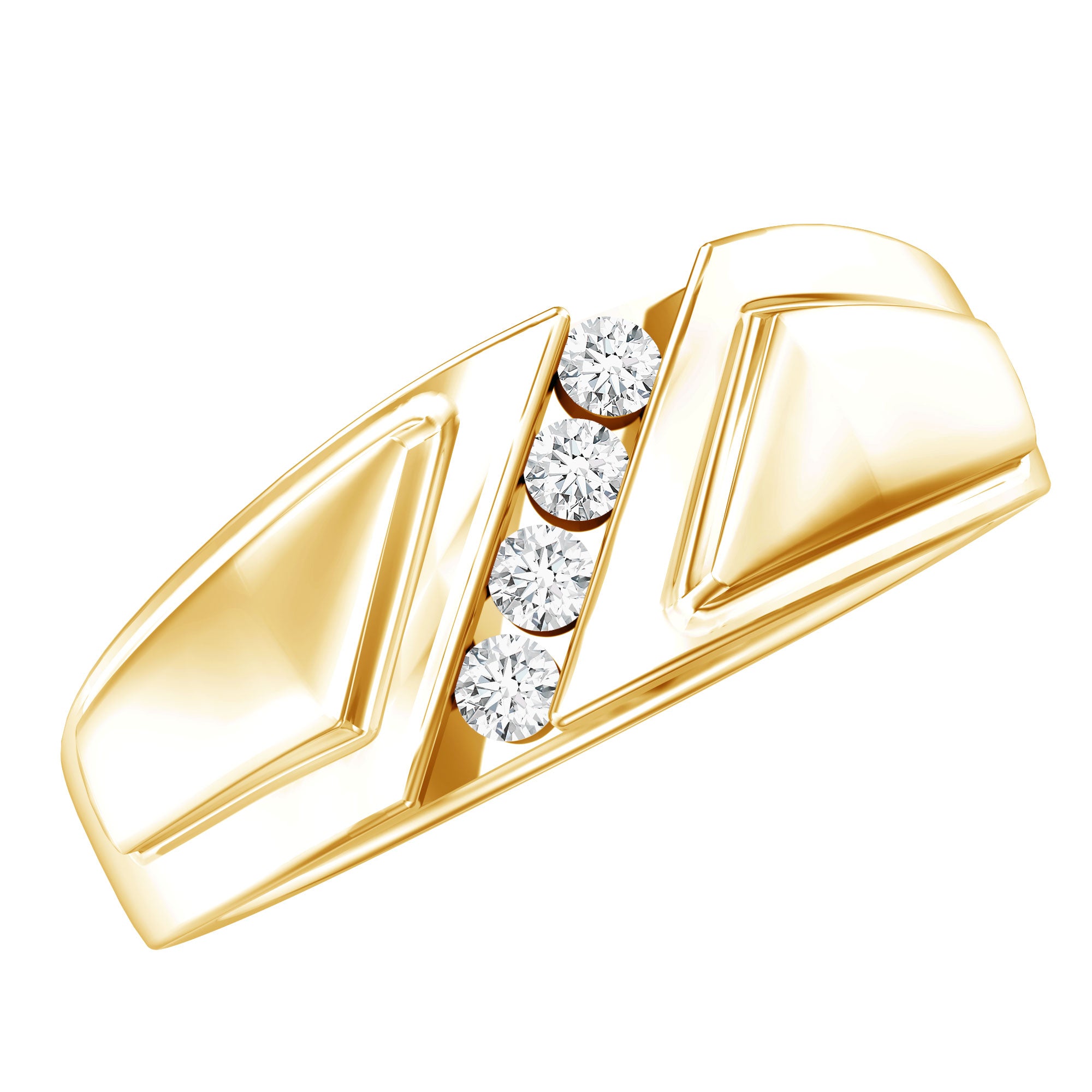 Lab Grown Diamond Mens Wide Wedding Band Lab - ( EF-VS ) - Rosec Jewels