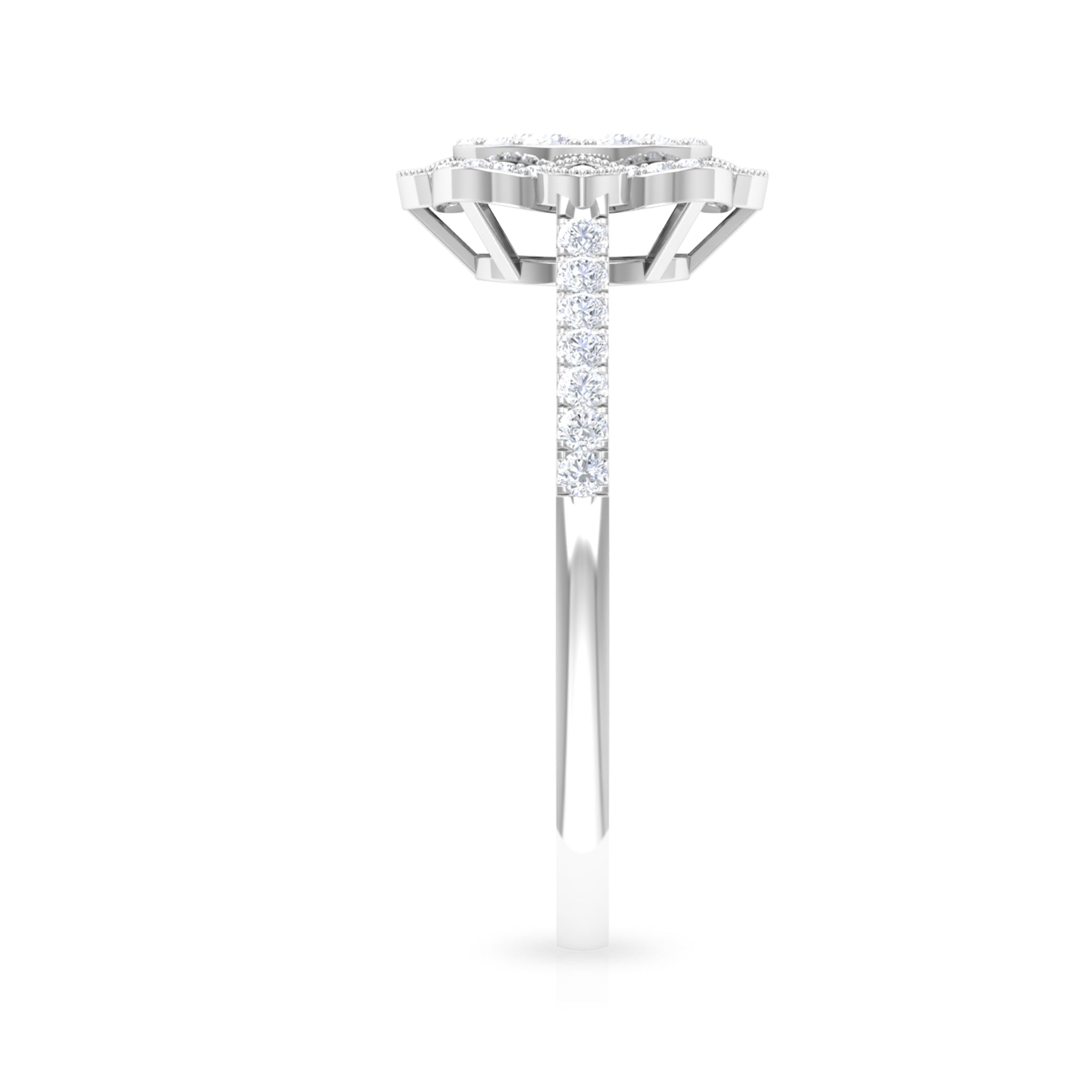 Rosec Jewels-3/4 CT Diamond Solitaire Illusion Art Deco Ring
