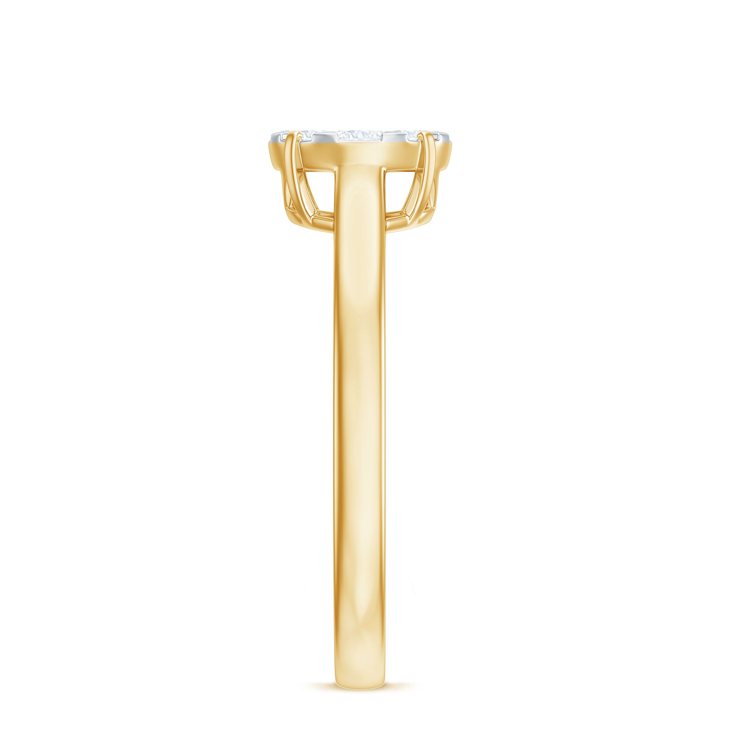 Natural Diamond Promise Ring in Illusion Set Natural - ( HI-SI ) - Rosec Jewels