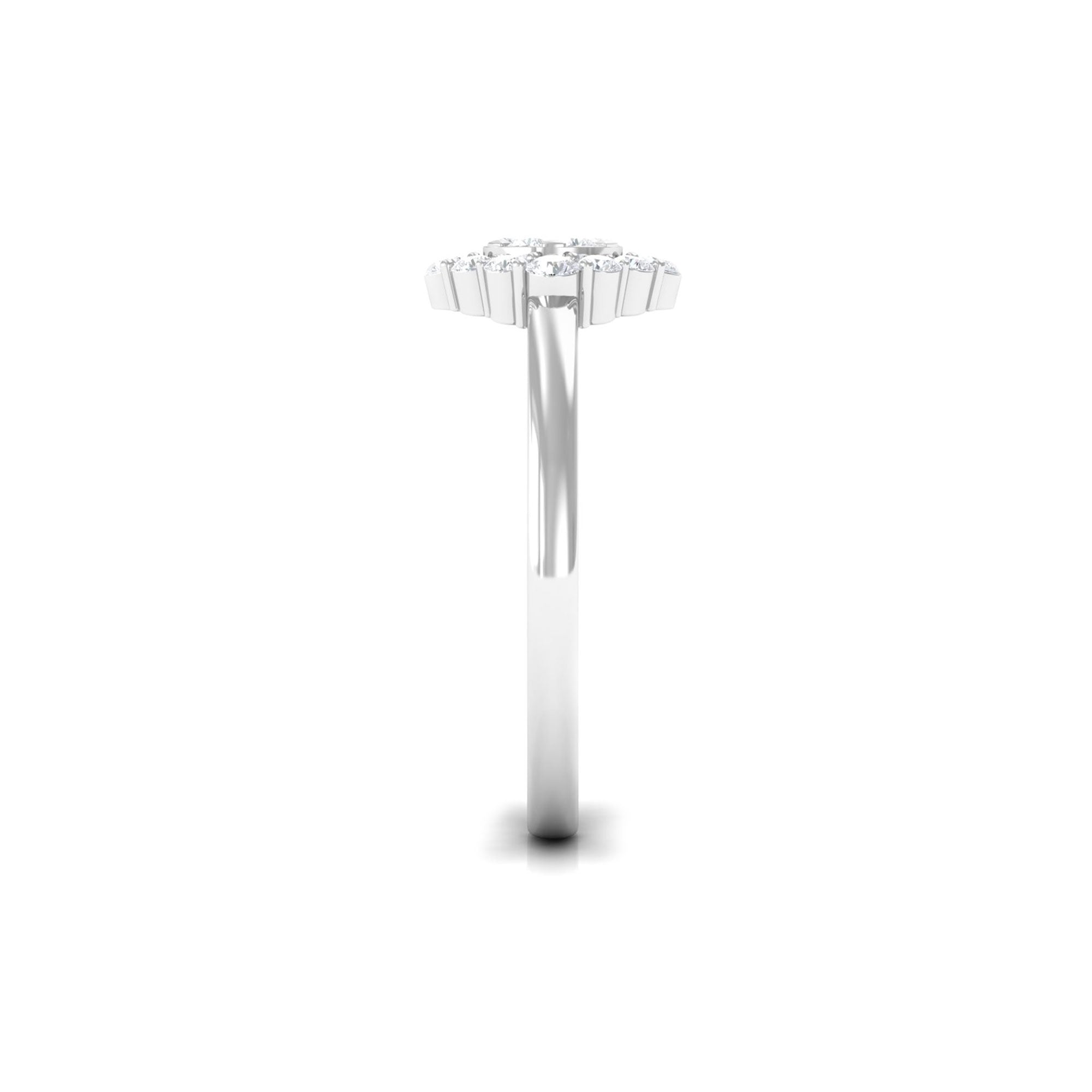 Natural Diamond Classic Engagement Ring with Halo Natural - ( HI-SI ) - Rosec Jewels