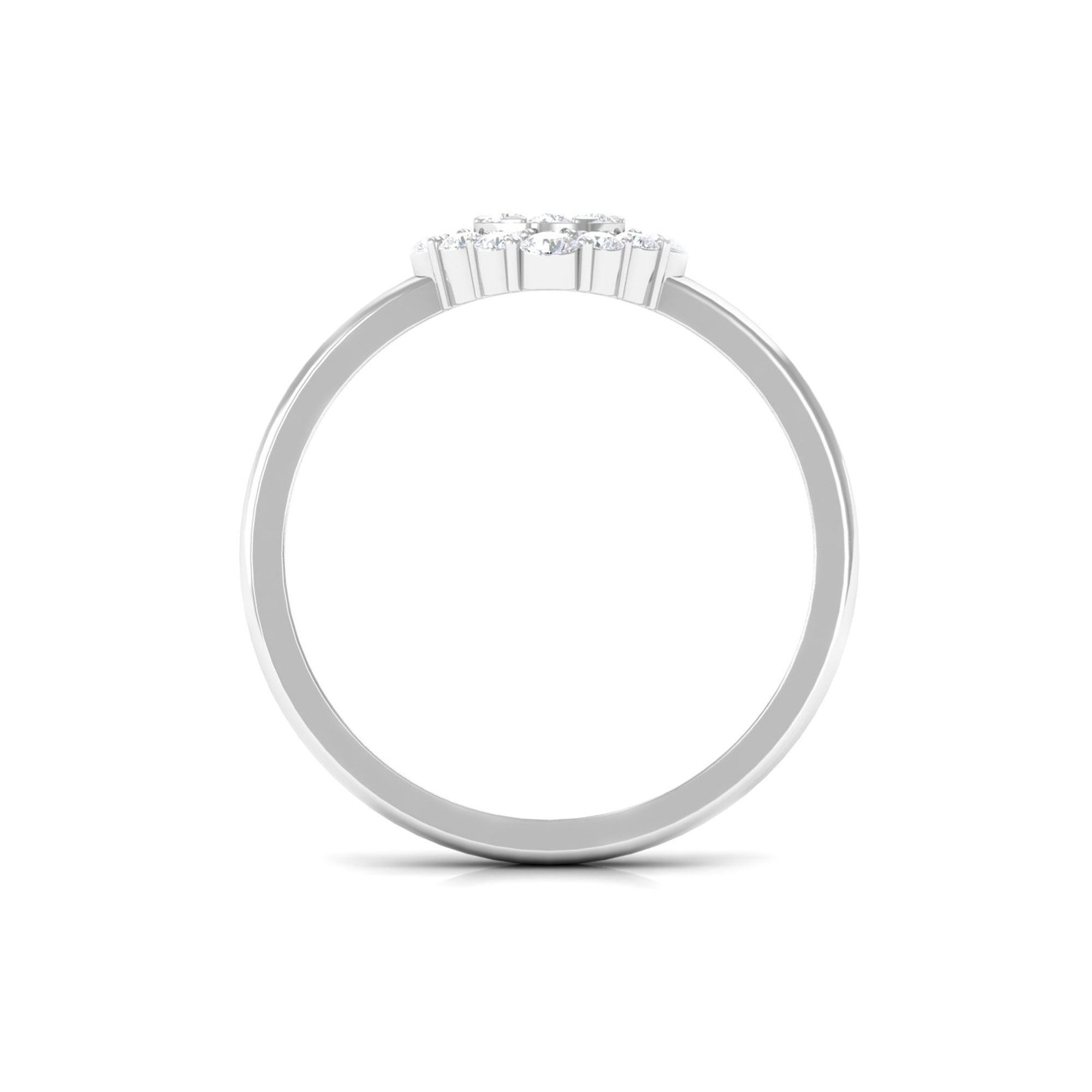 Natural Diamond Classic Engagement Ring with Halo Natural - ( HI-SI ) - Rosec Jewels