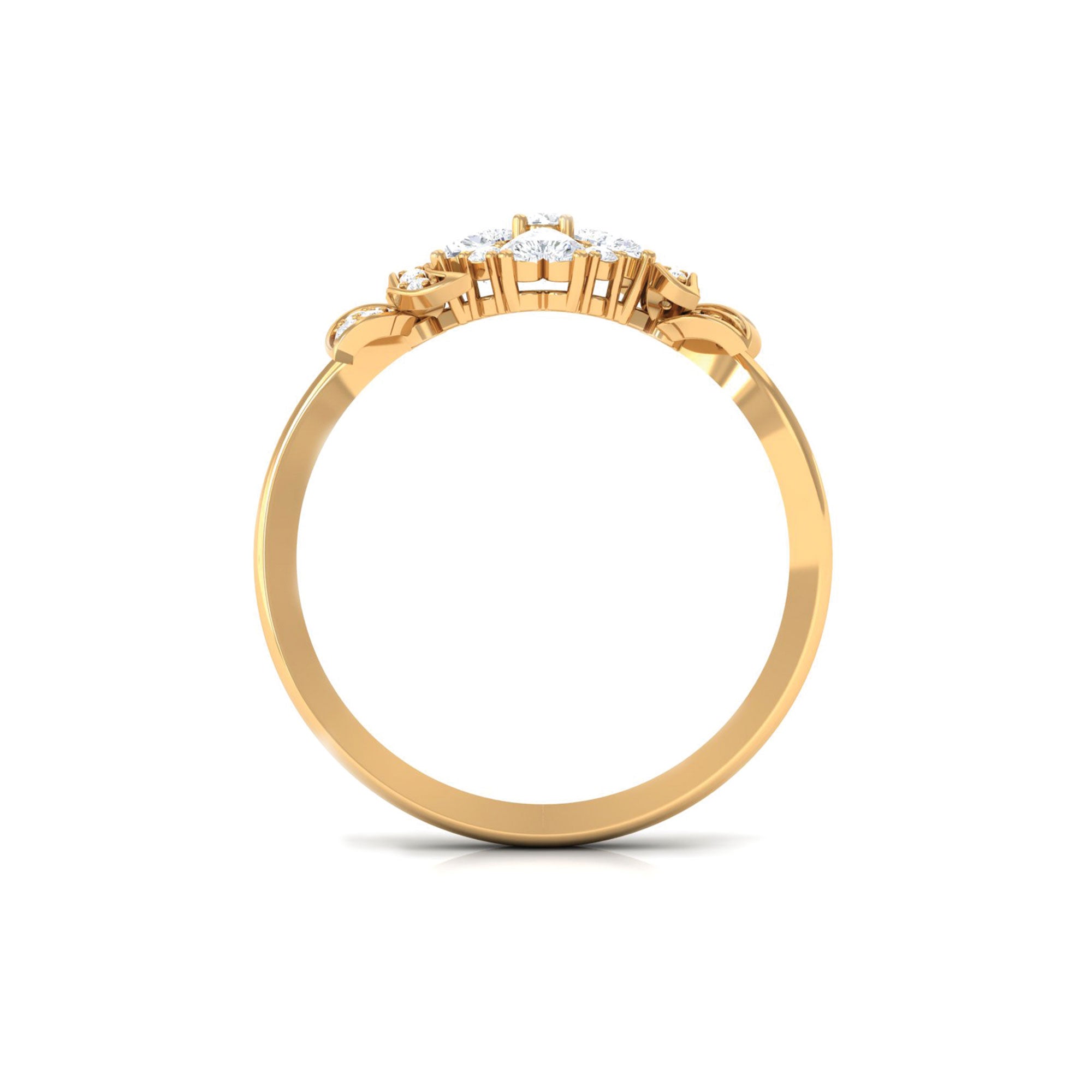 Nature Inspired Diamond Engagement Ring for Women Natural - ( HI-SI ) - Rosec Jewels