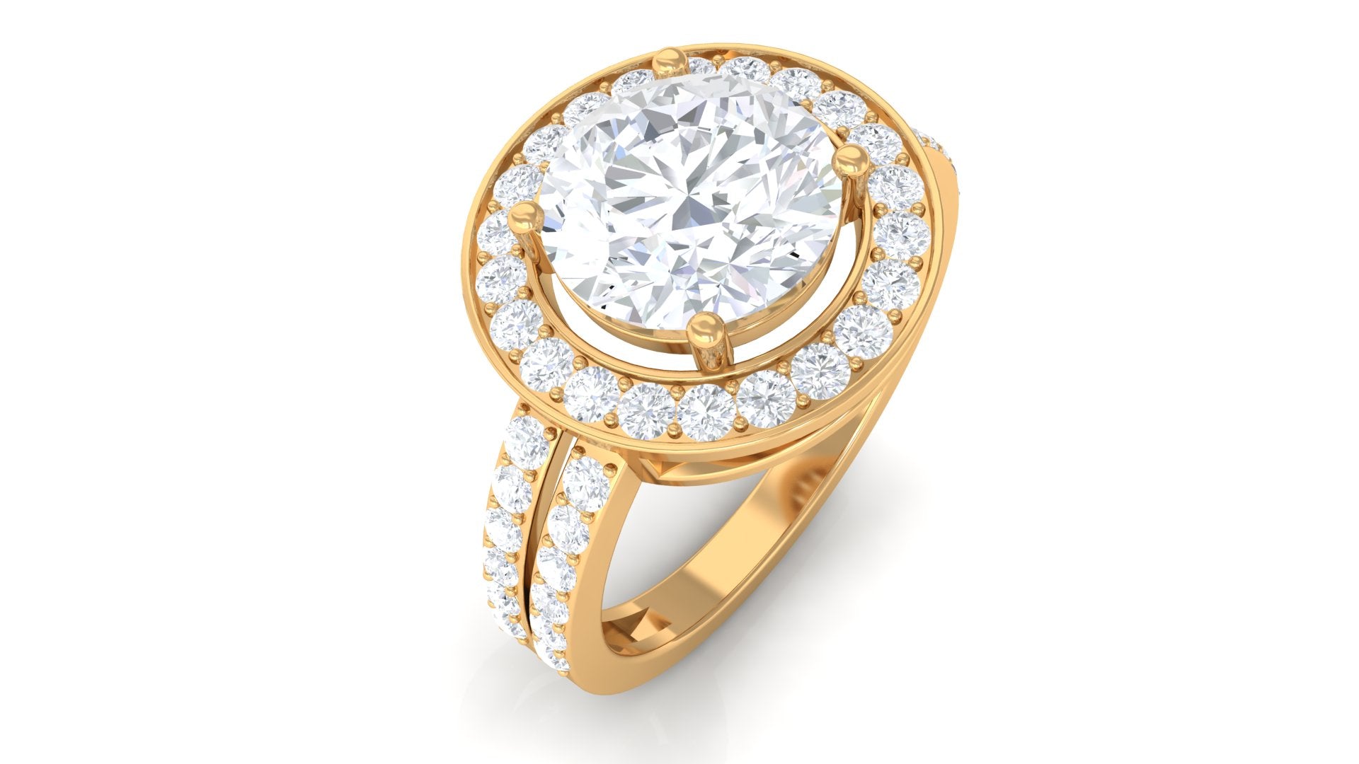 3.25 CT Classic Cubic Zirconia Engagement Ring AAAA - Rosec Jewels