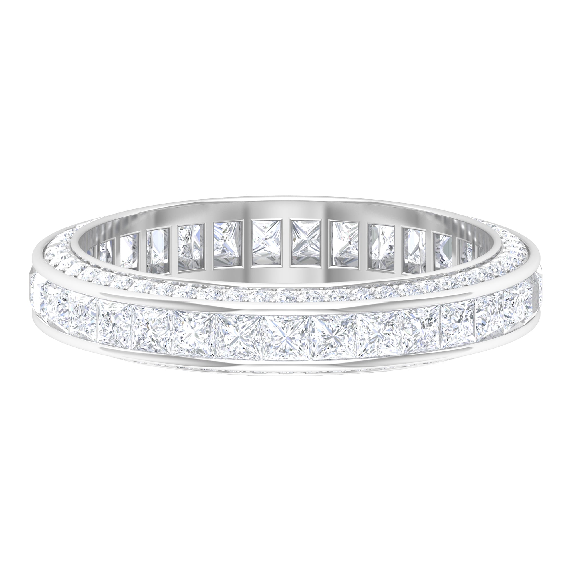 Princess Cut Zircon Full Eternity Band Ring