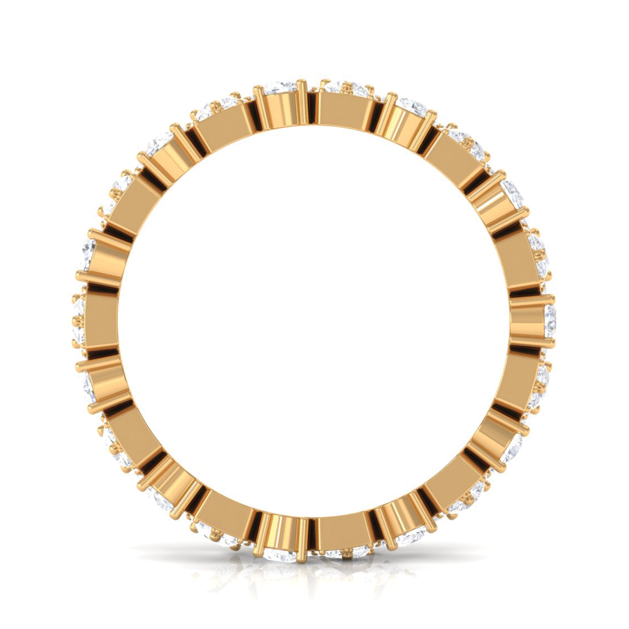 Zircon Wedding Anniversary Eternity Ring AAAA - Rosec Jewels