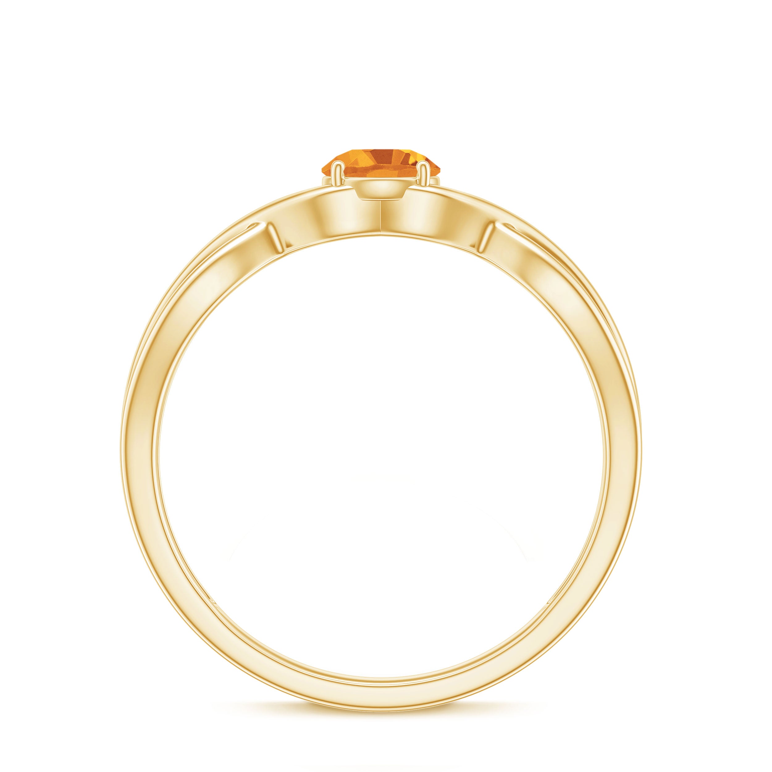 Certified Real Citrine Infinity Promise Ring with AAA - Rosec Jewels