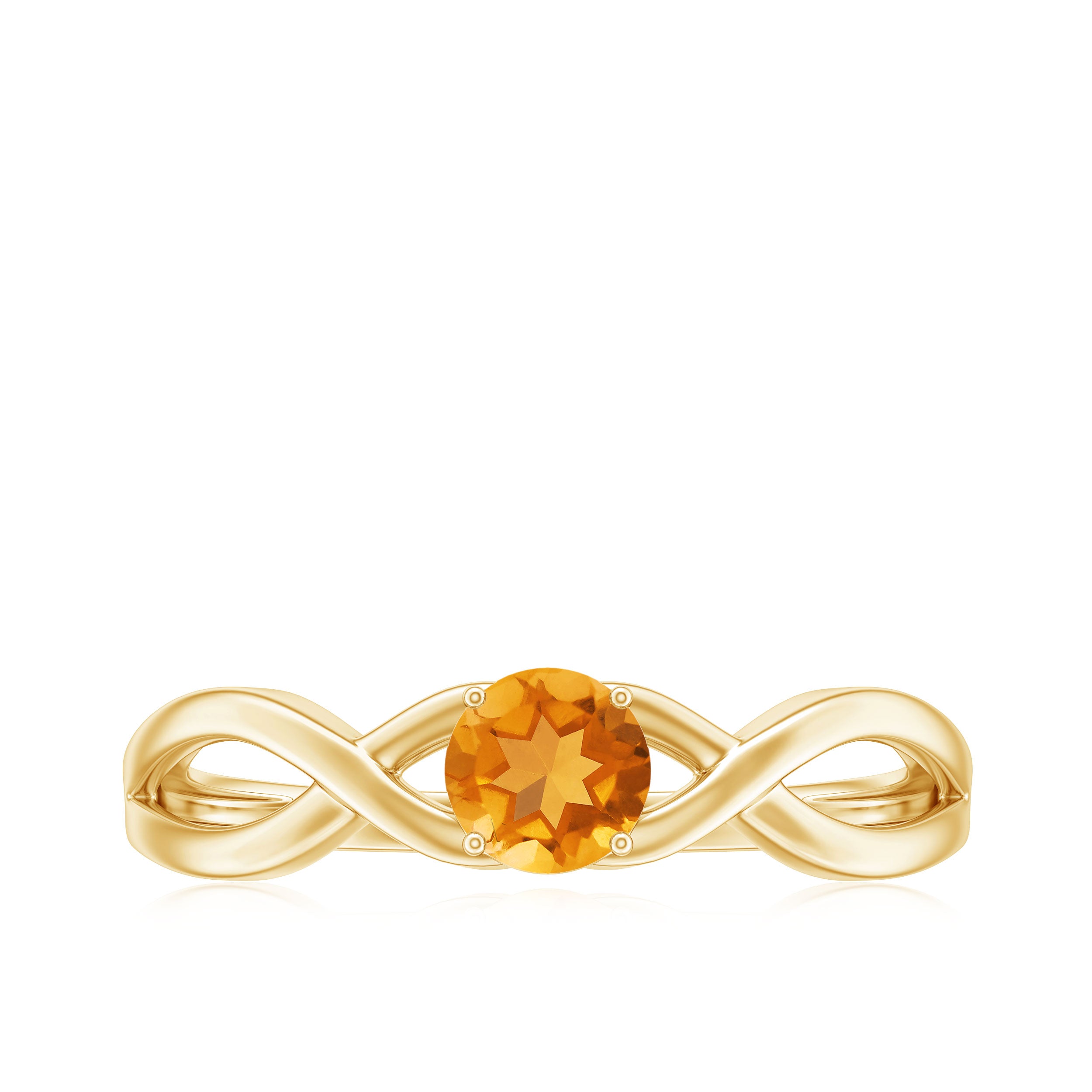 Certified Real Citrine Infinity Promise Ring with AAA - Rosec Jewels