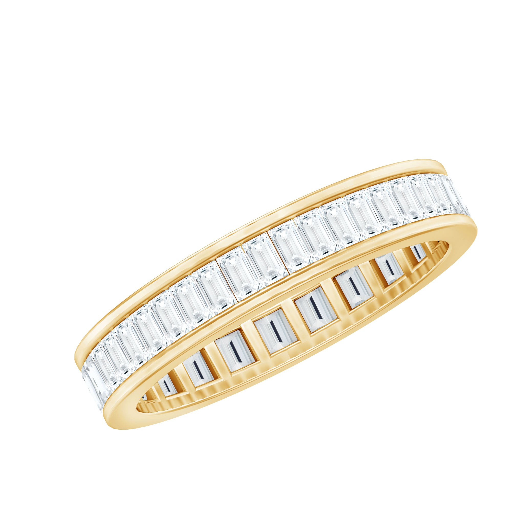 Baguette Cut Diamond Eternity Band in Channel Setting Natural - ( HI-SI ) - Rosec Jewels