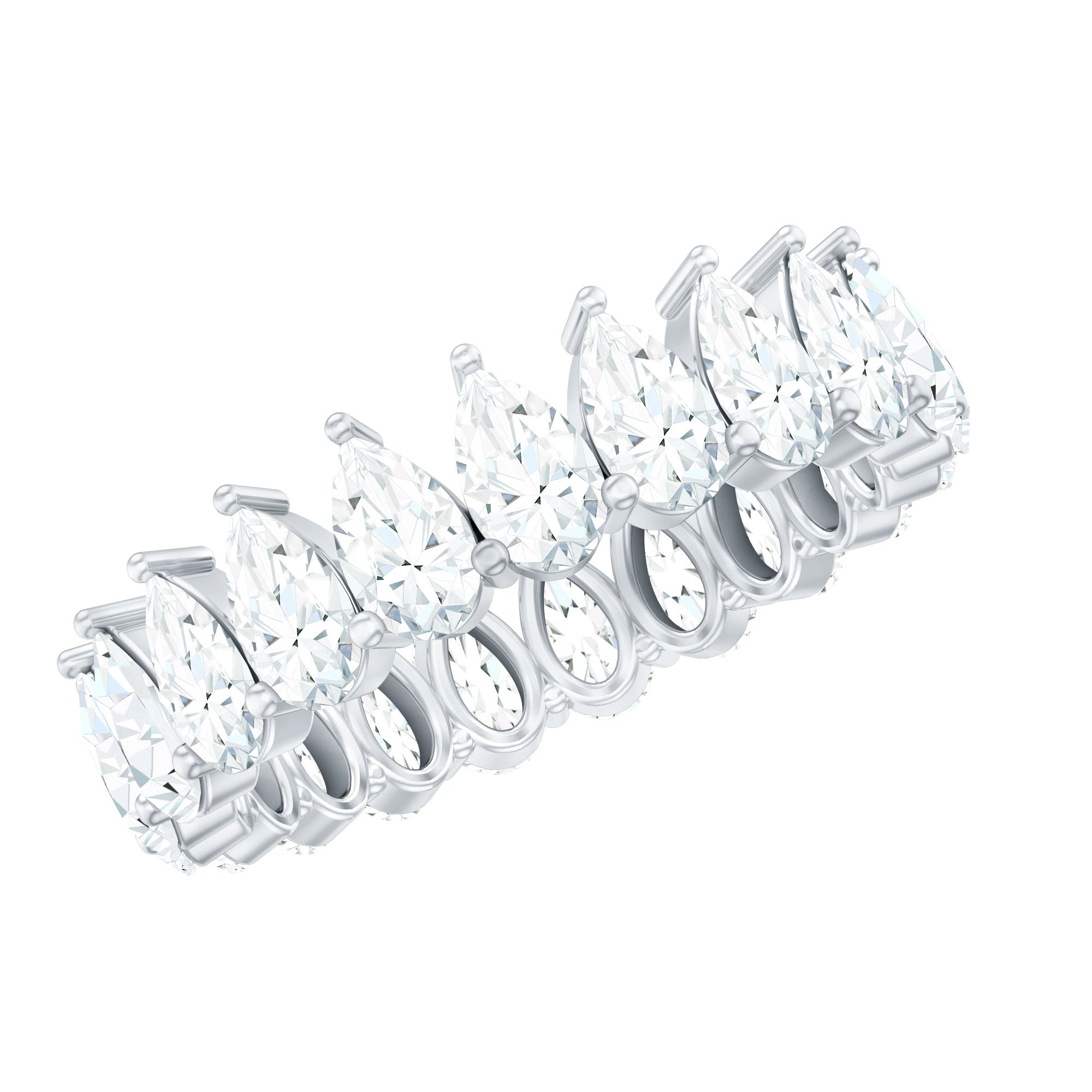 Lab Grown Diamond Teardrop Wedding Band