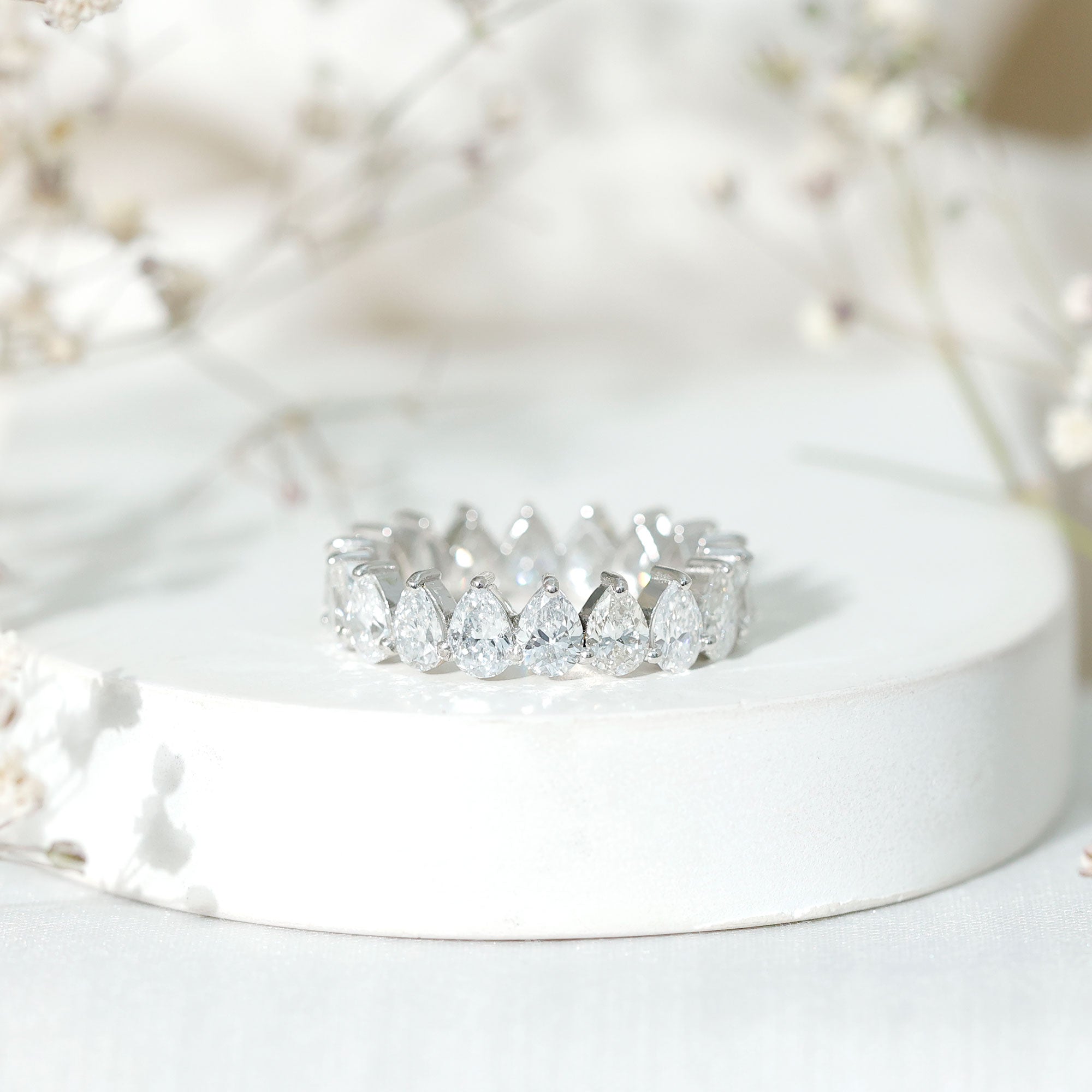 Rosec Jewels-Lab Grown Diamond Teardrop Wedding Band