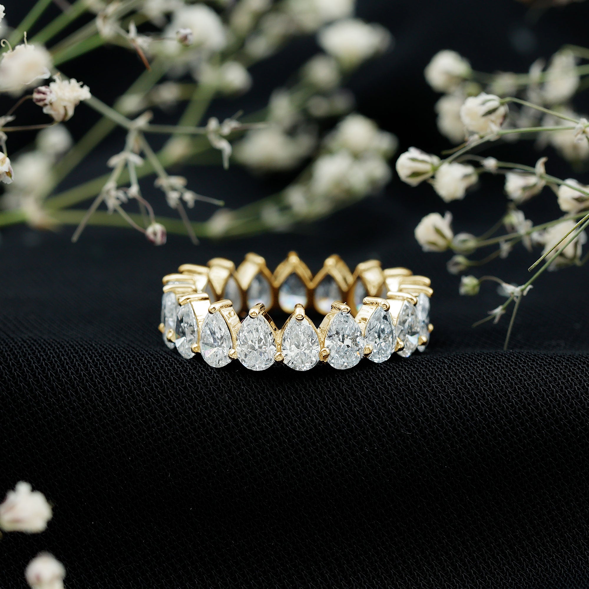 Rosec Jewels-Lab Grown Diamond Teardrop Wedding Band