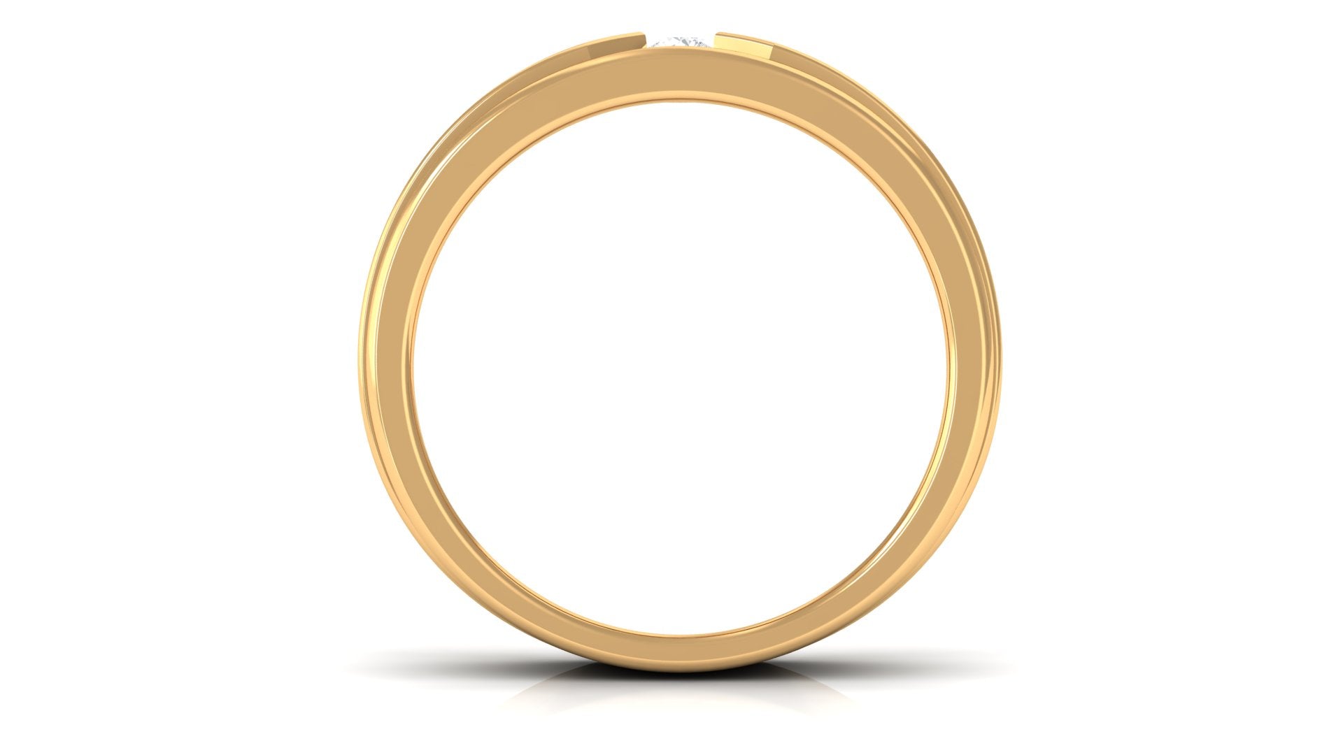 Certified Real Mens Diamond Band Ring Natural - ( HI-SI ) - Rosec Jewels