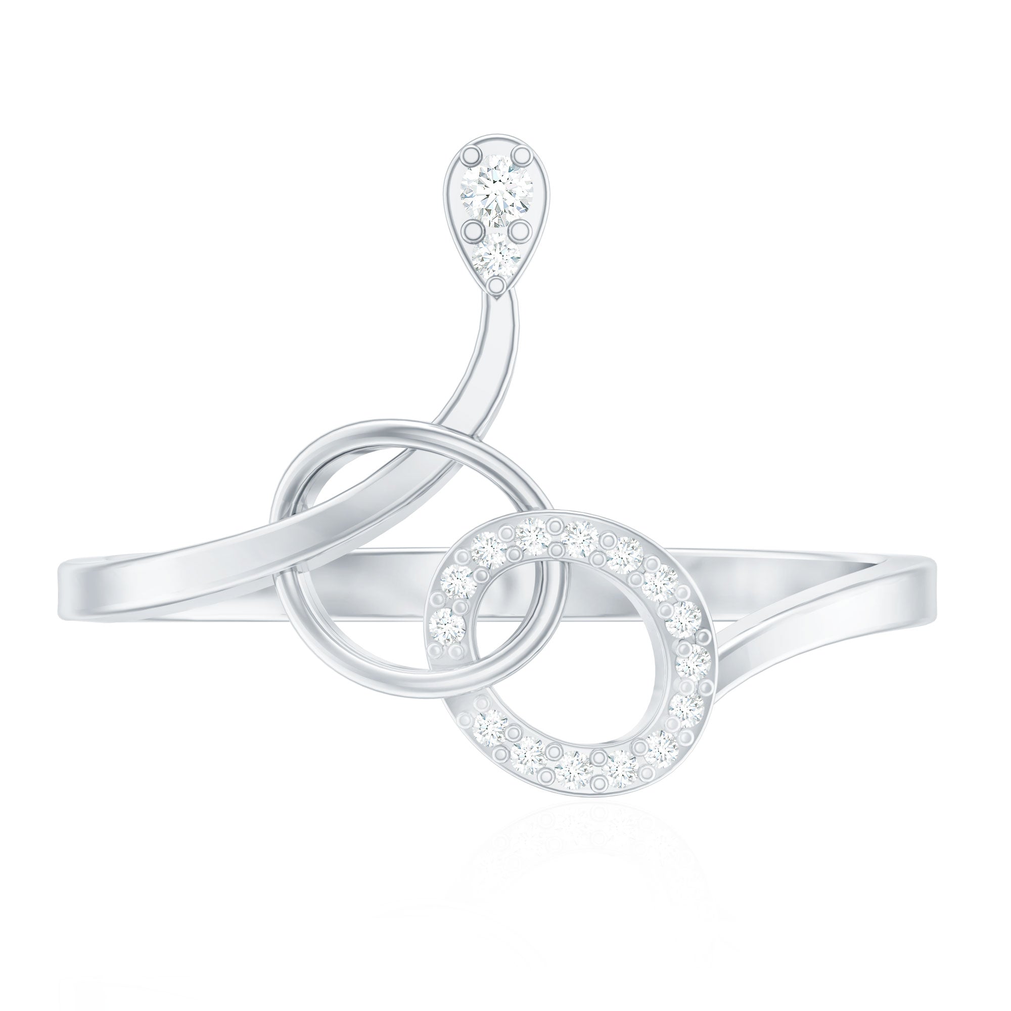 Natural Diamond Minimalist Promise Ring for Her Natural - ( HI-SI ) - Rosec Jewels