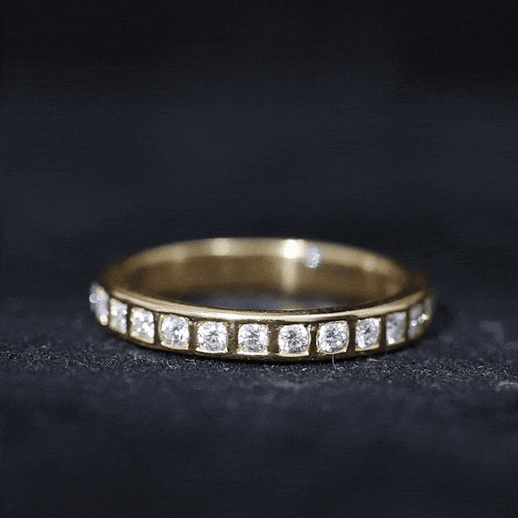 Bar Set Moissanite Half Eternity Band For Women D-VS1 - Rosec Jewels