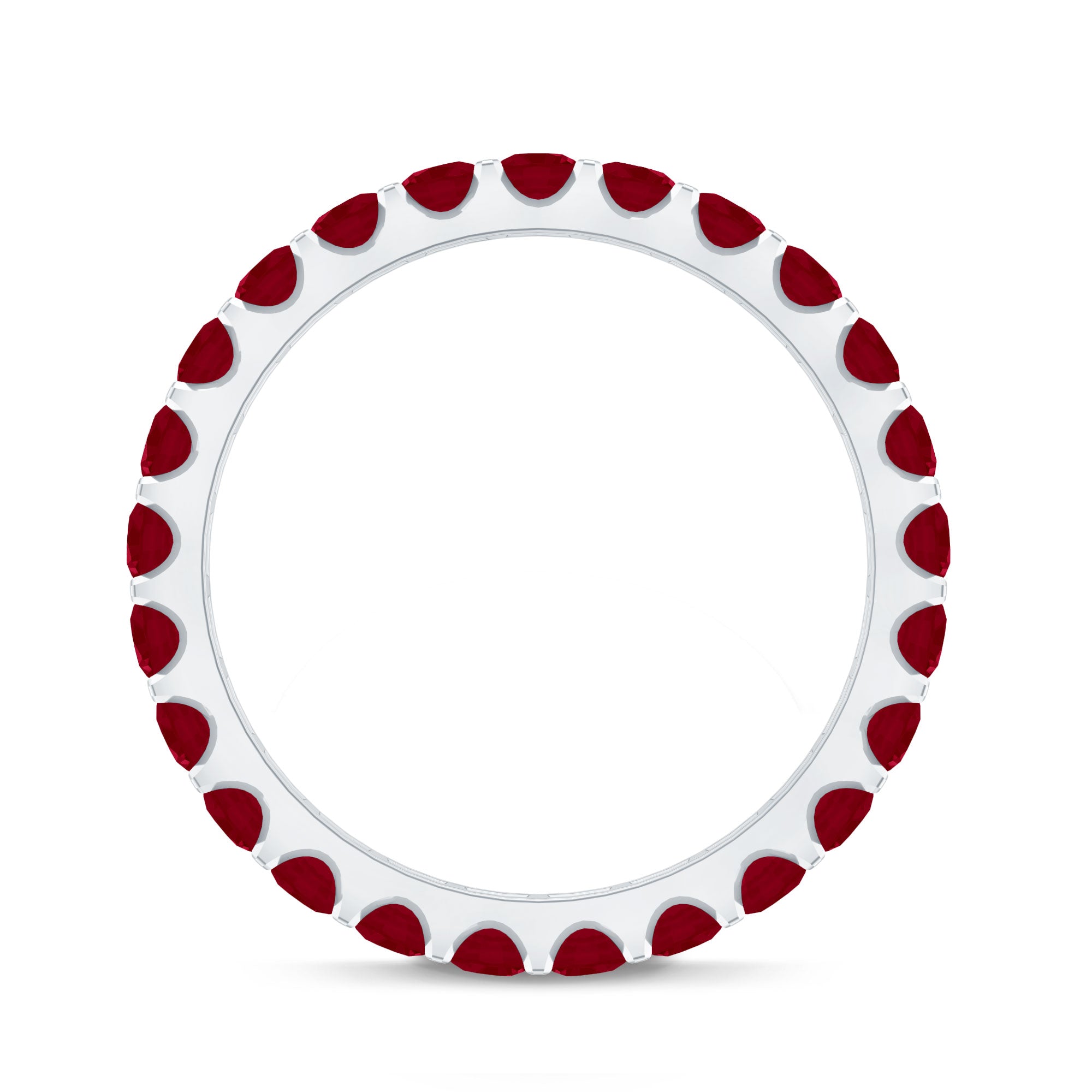 Natural Ruby Eternity Stackable Ring for Women AAA - Rosec Jewels