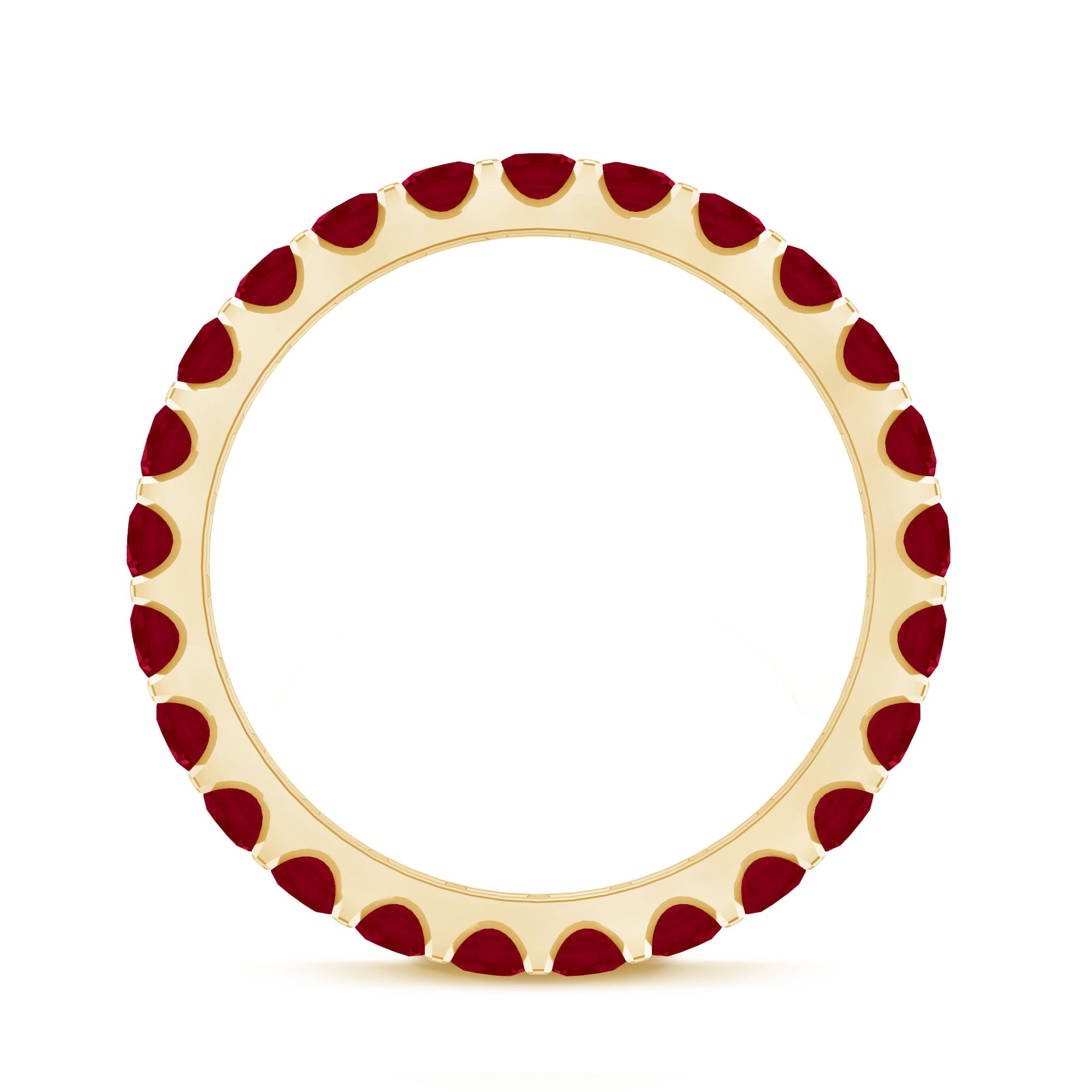 Natural Ruby Eternity Stackable Ring for Women AAA - Rosec Jewels
