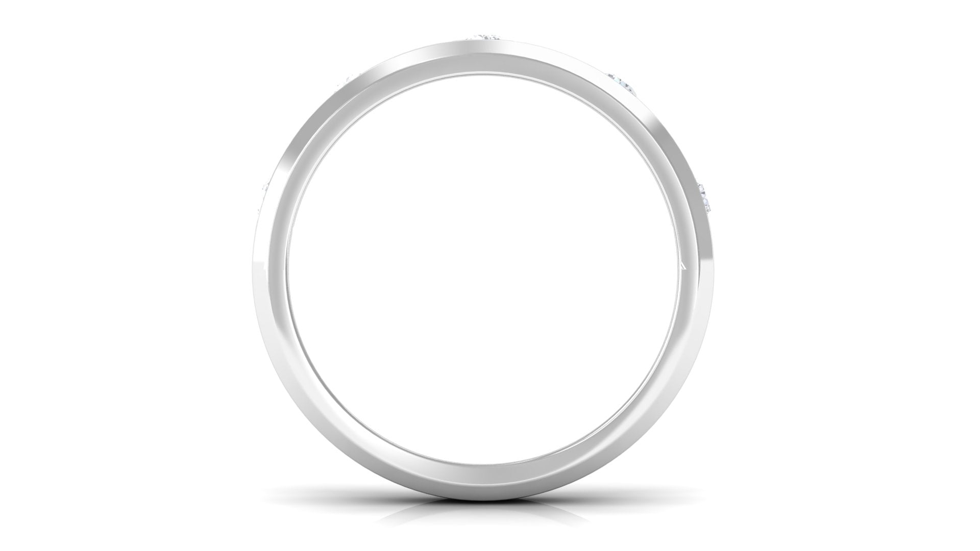 Certified Natural Diamond Mens Wedding Band Natural - ( HI-SI ) - Rosec Jewels