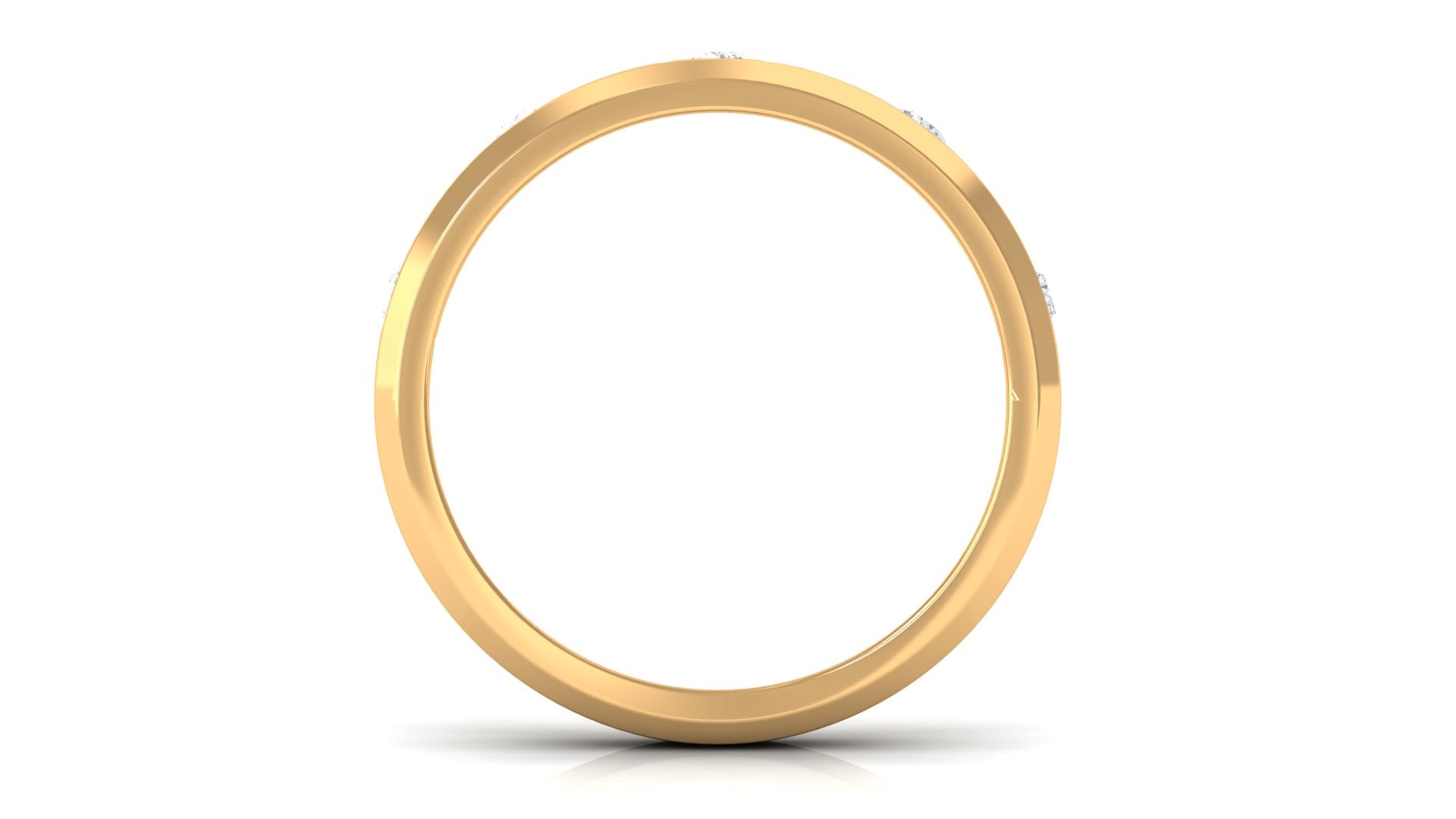 Certified Natural Diamond Mens Wedding Band Natural - ( HI-SI ) - Rosec Jewels
