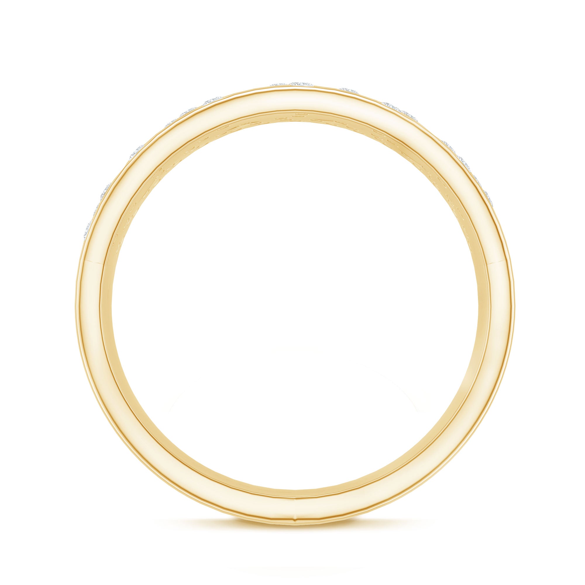 Lab Grown Diamond Wide Wedding Band With Certificate Lab - ( EF-VS ) - Rosec Jewels