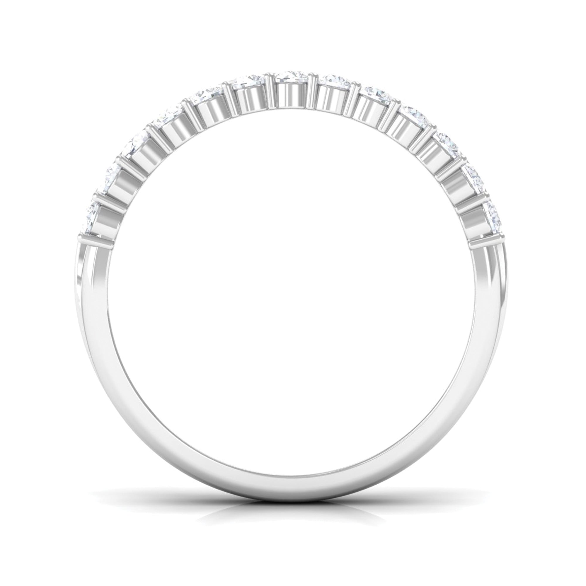 Certified Real Diamond Wedding Band Ring for Women Natural - ( HI-SI ) - Rosec Jewels