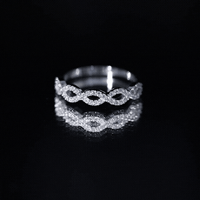 Certified Diamond Infinity Eternity Band Natural - ( HI-SI ) - Rosec Jewels