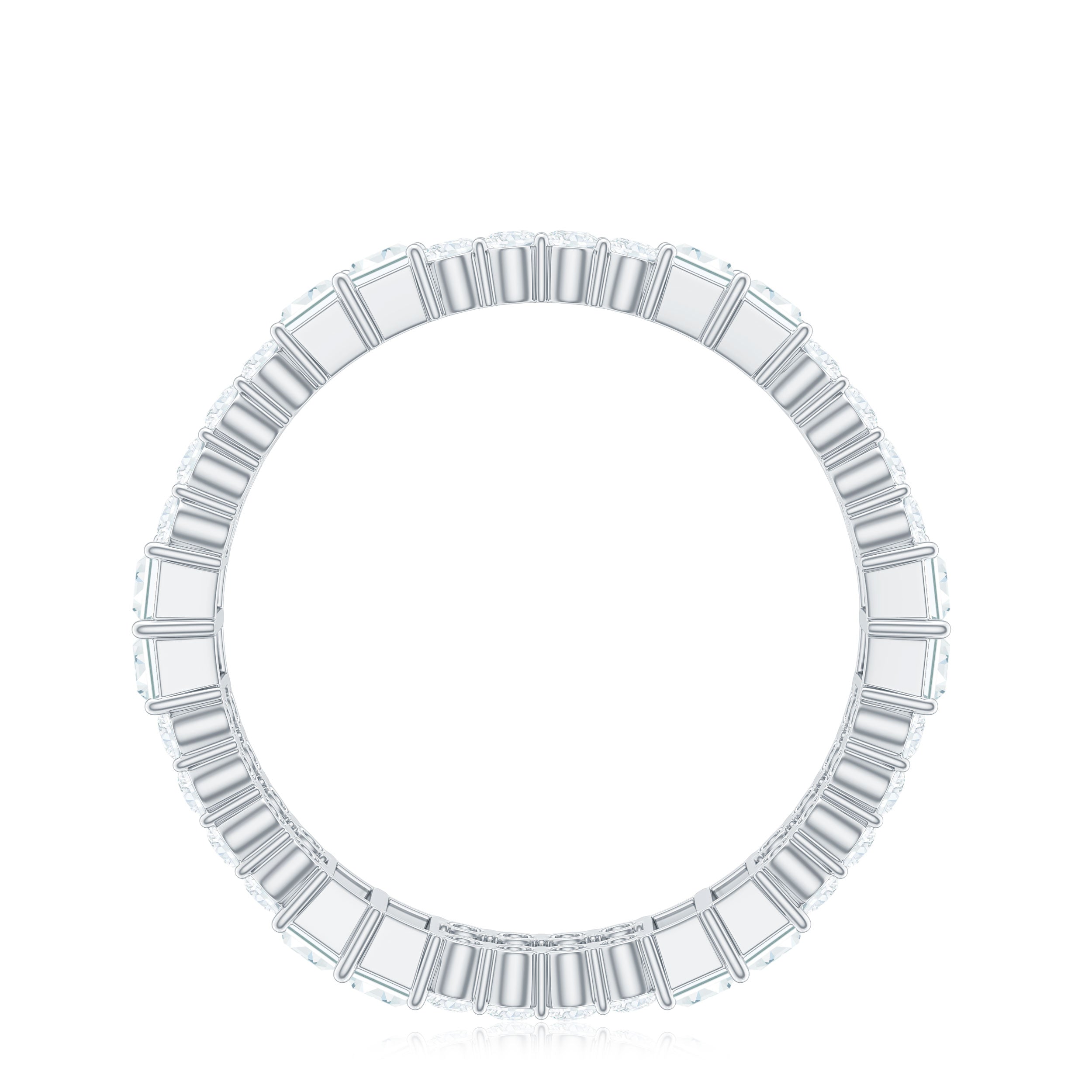 Unique Moissanite Eternity Wedding Band Ring D-VS1 - Rosec Jewels