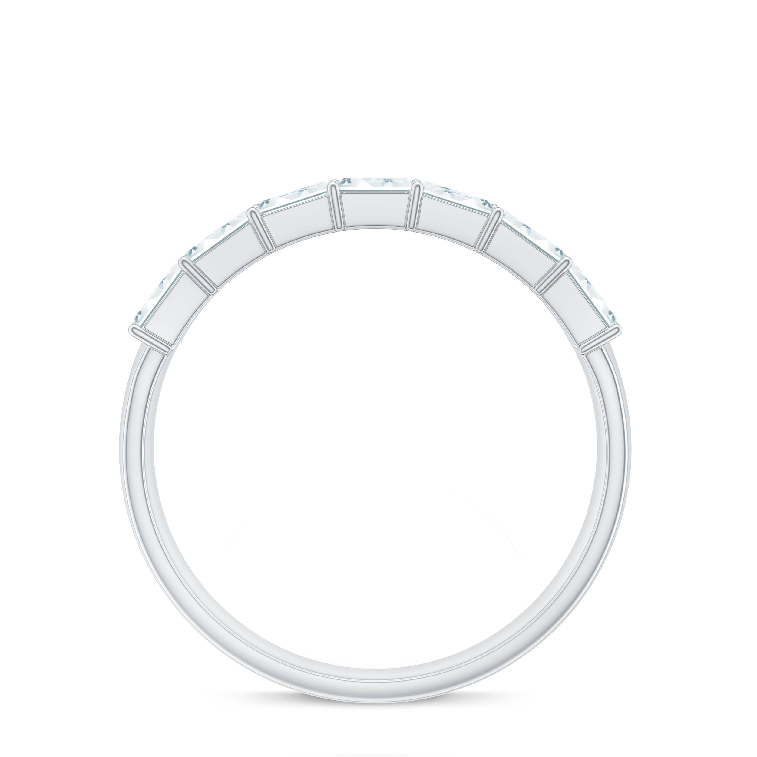 Infinity Style Moissanite Half Eternity Band Ring D-VS1 - Rosec Jewels
