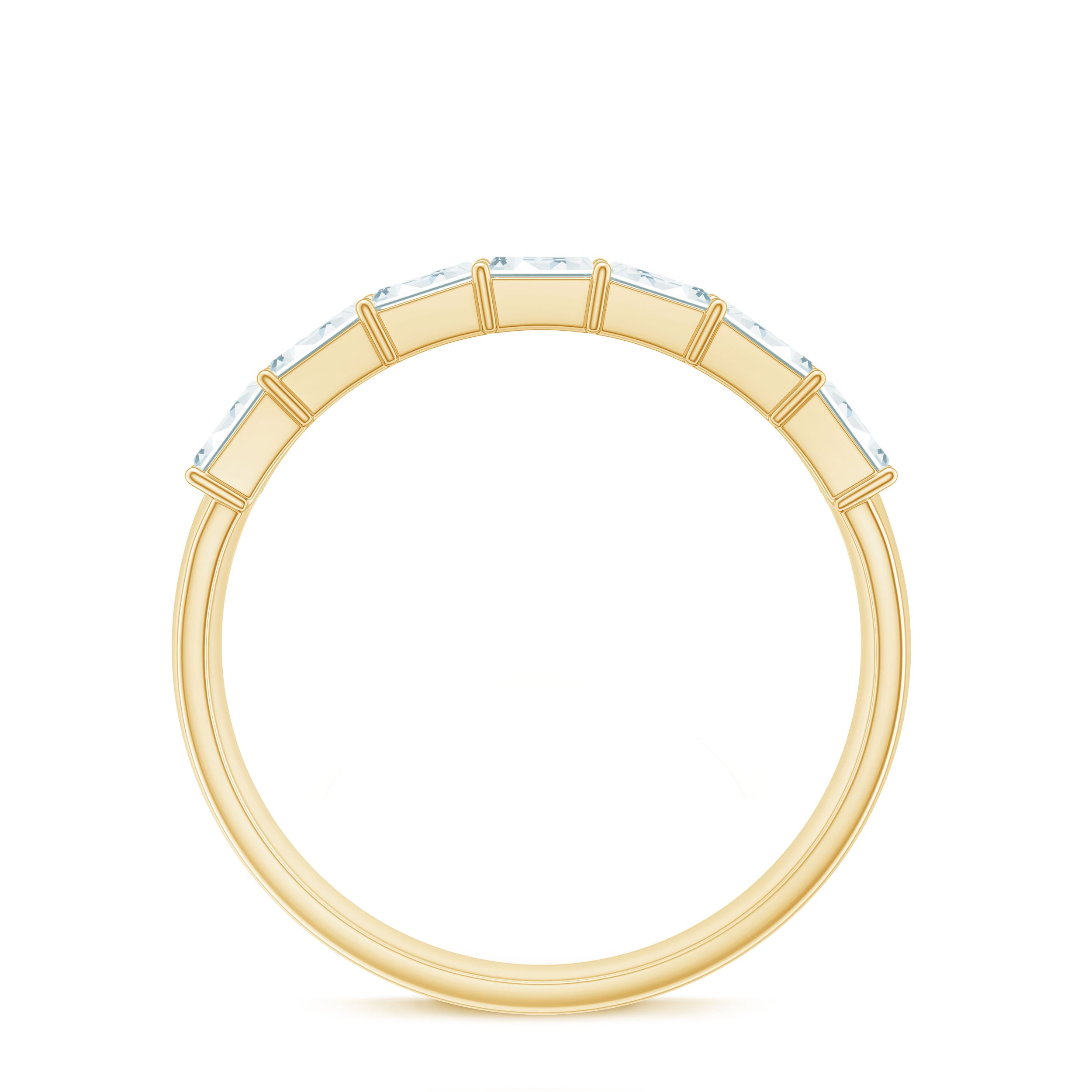 Infinity Style Moissanite Half Eternity Band Ring D-VS1 - Rosec Jewels