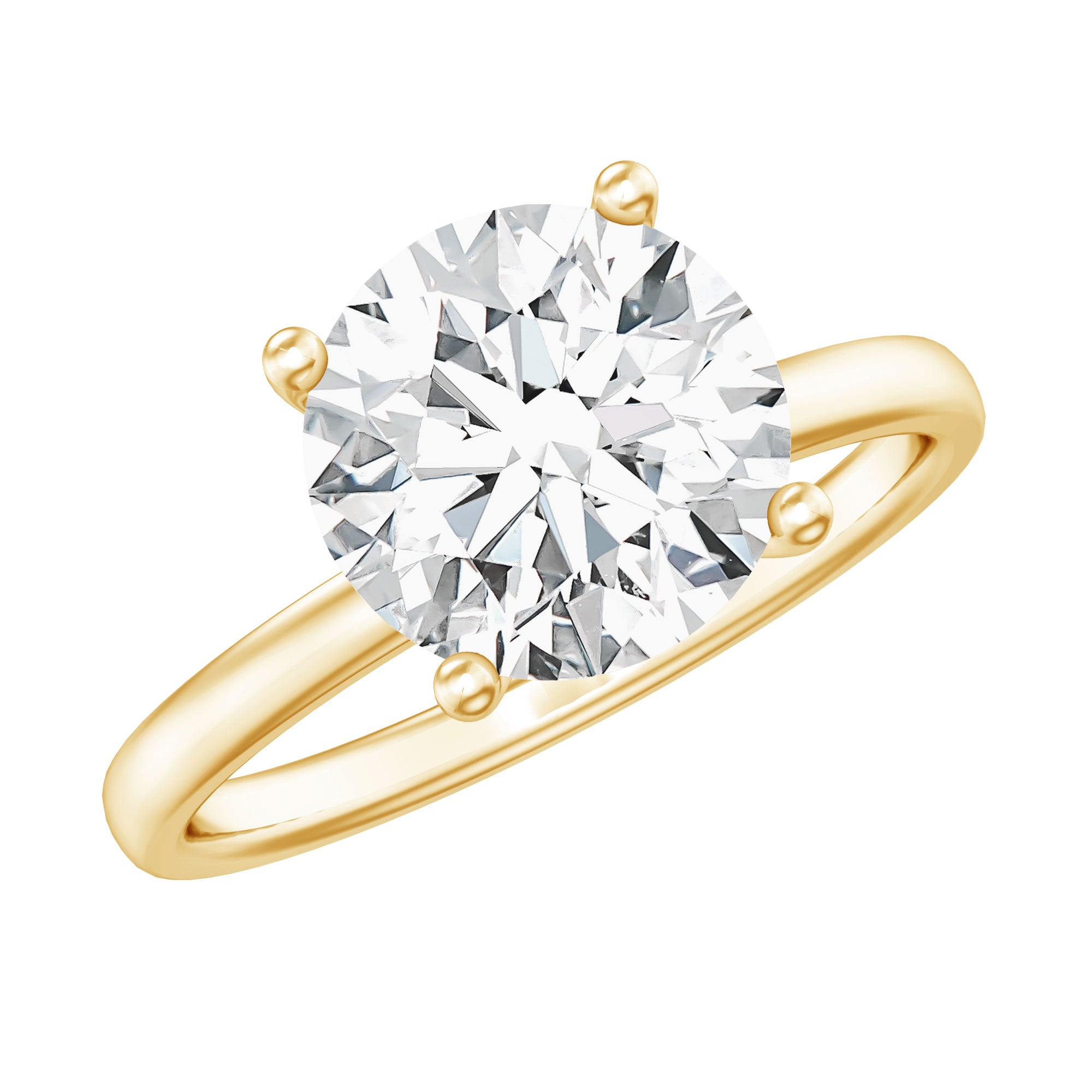 Certified 2.5 CT Lab Grown Diamond Solitaire Engagement Ring Lab - ( EF-VS ) - Rosec Jewels