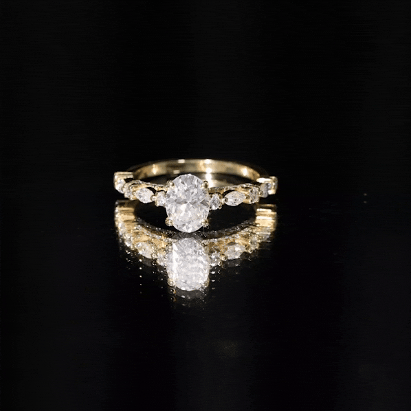 1.2 Carat IGI Certified Oval Cut Lab Grown Diamond Solitaire Engagement Ring Lab - ( E-VS1 ) - Rosec Jewels