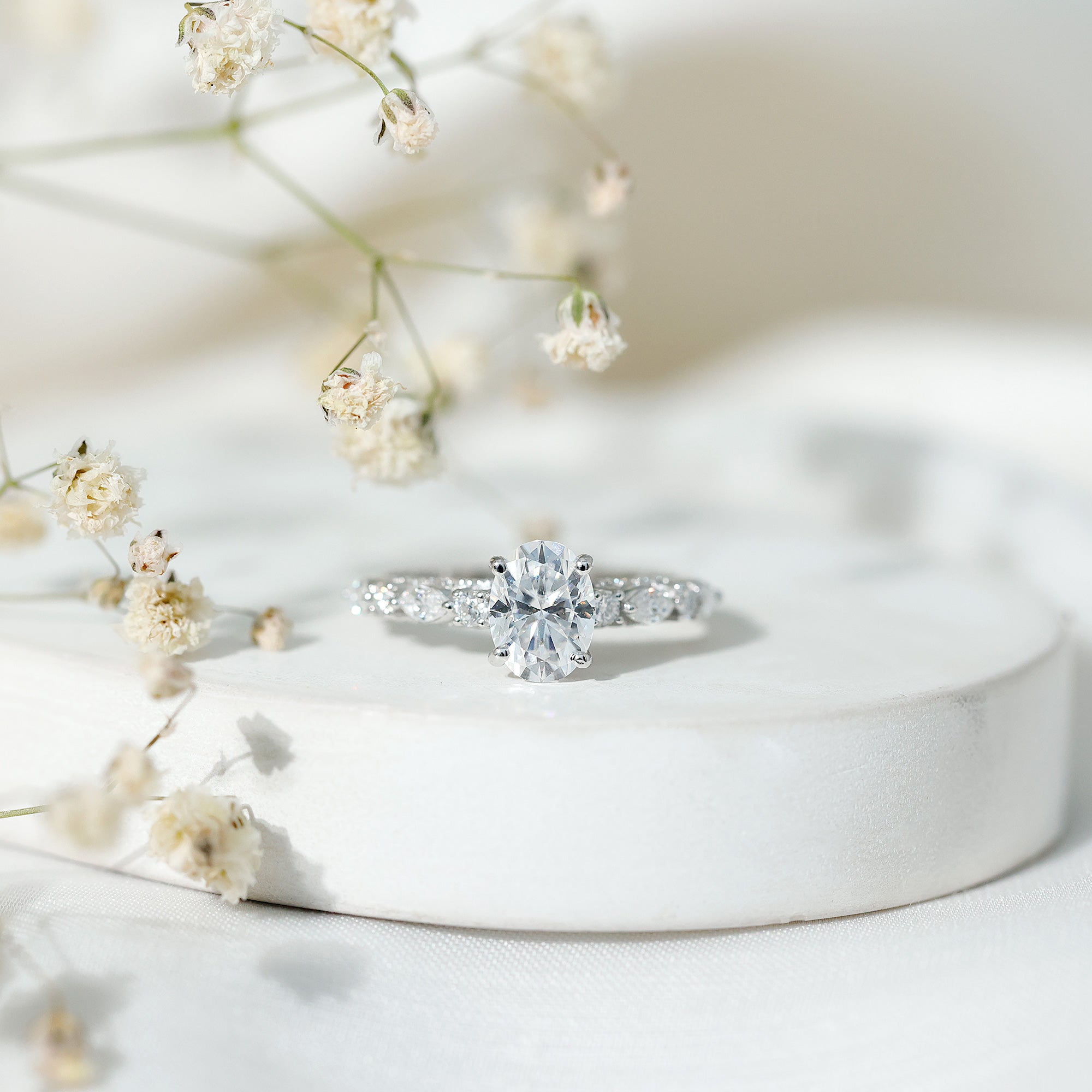 1.2 Carat IGI Certified Oval Cut Lab Grown Diamond Solitaire Engagement Ring Lab - ( E-VS1 ) - Rosec Jewels