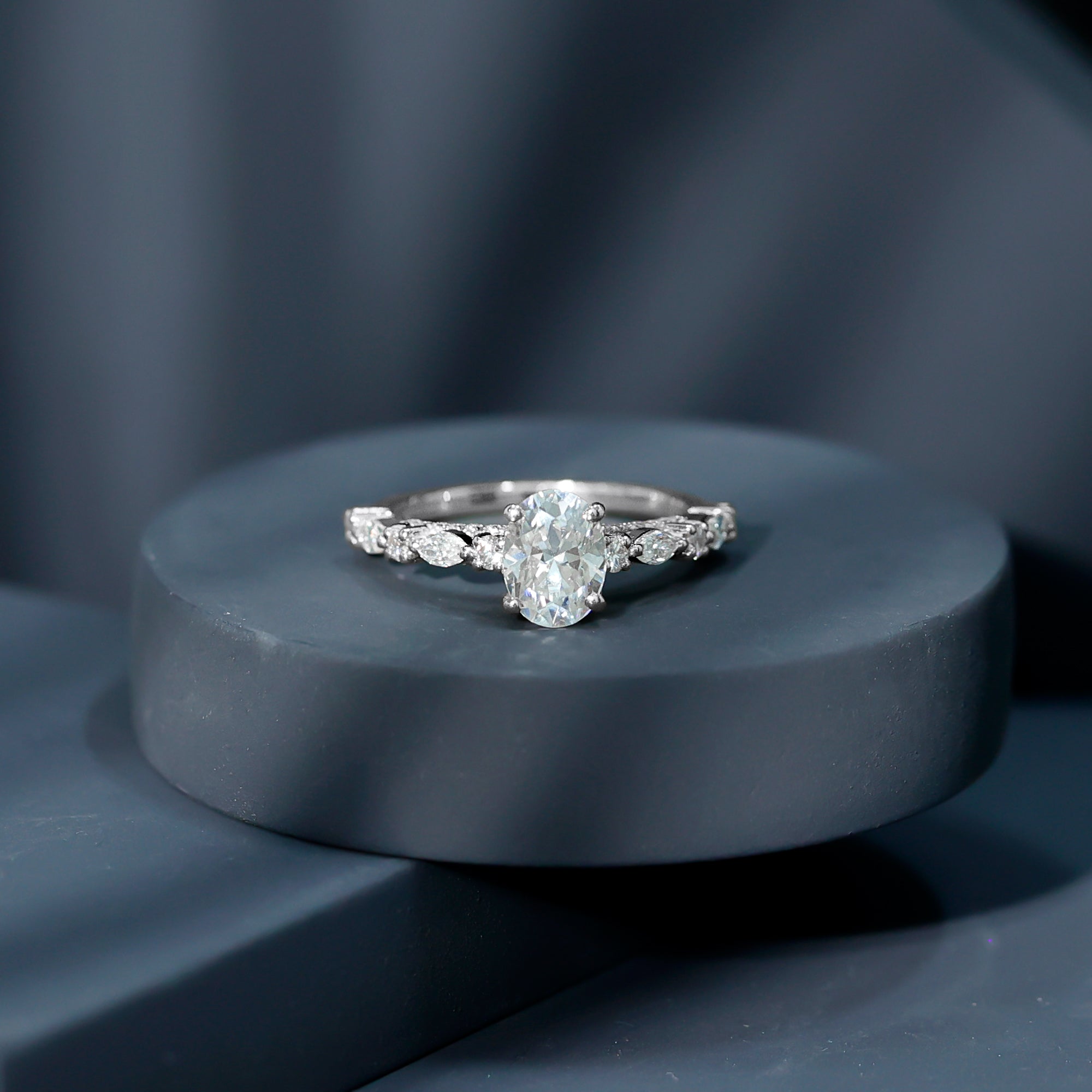 1.2 Carat IGI Certified Oval Cut Lab Grown Diamond Solitaire Engagement Ring Lab - ( E-VS1 ) - Rosec Jewels