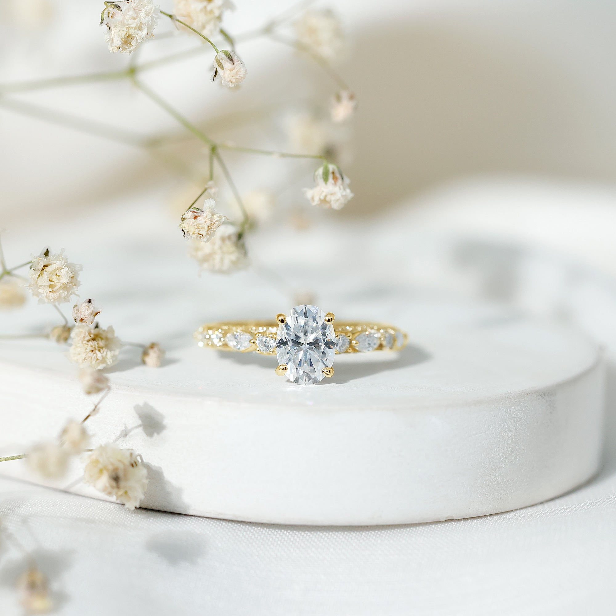 1.2 Carat IGI Certified Oval Cut Lab Grown Diamond Solitaire Engagement Ring Lab - ( E-VS1 ) - Rosec Jewels