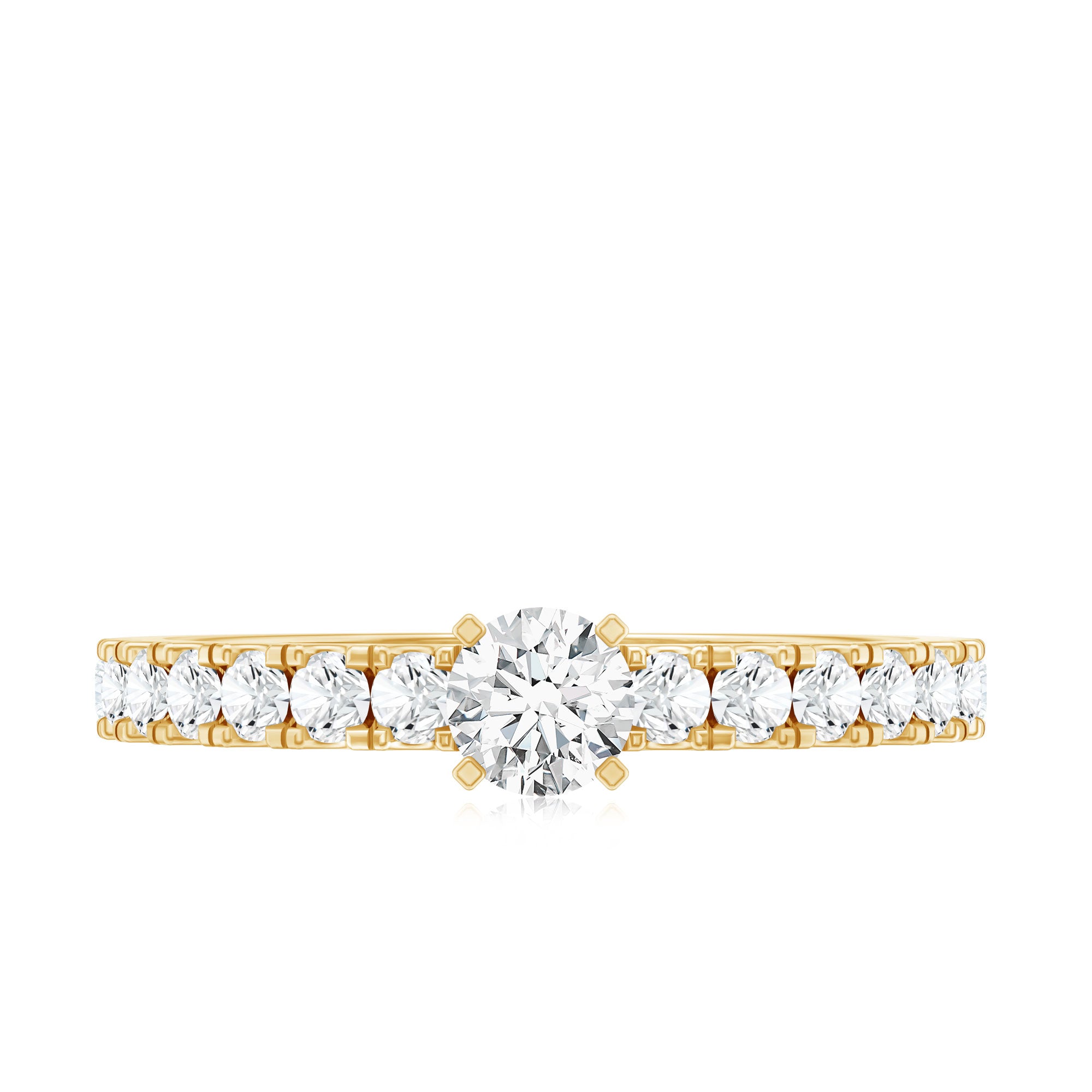 Natural Diamond Promise Ring for Engagement Natural - ( HI-SI ) - Rosec Jewels