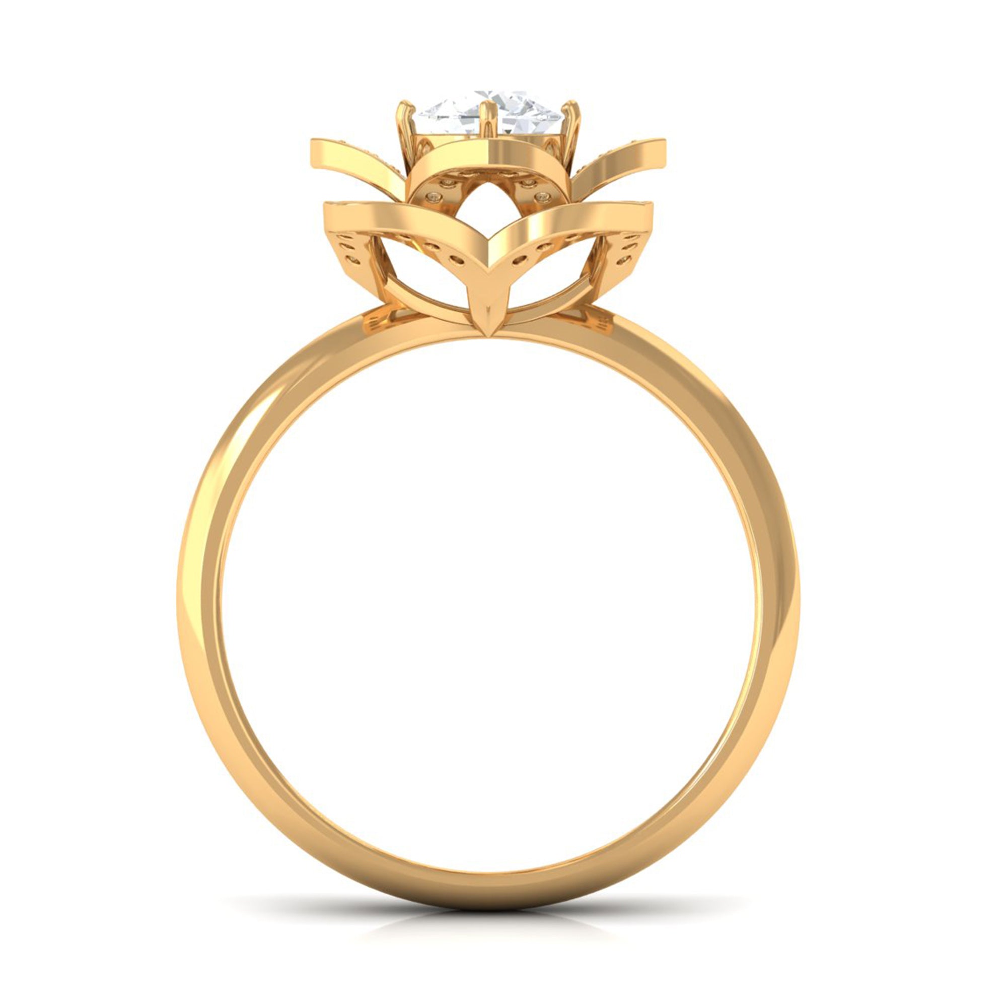 1 CT Zircon Vintage Floral Engagement Ring AAAA - Rosec Jewels