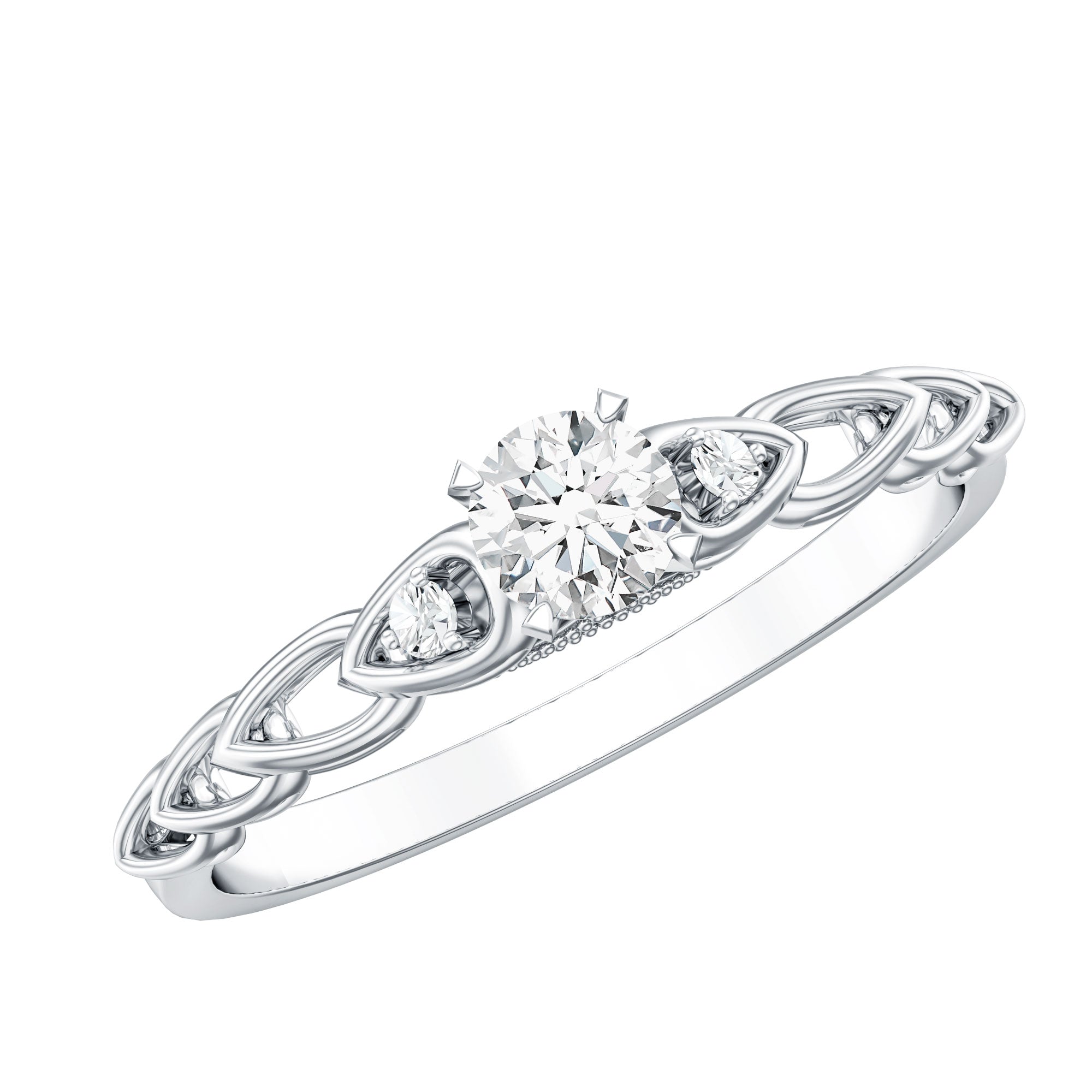 Genuine Diamond Minimalist Promise Ring with Certificate Natural - ( HI-SI ) - Rosec Jewels