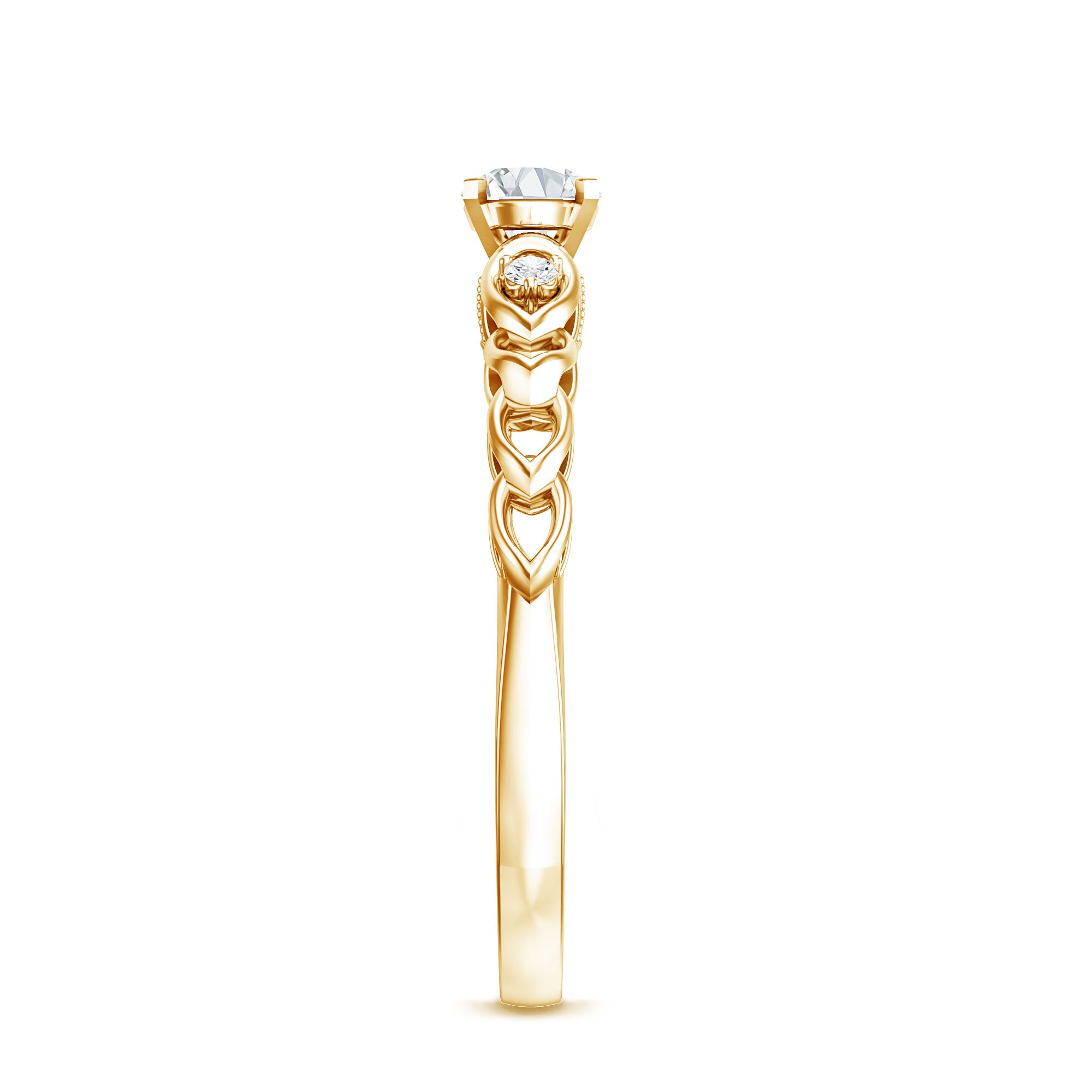 Genuine Diamond Minimalist Promise Ring with Certificate Natural - ( HI-SI ) - Rosec Jewels