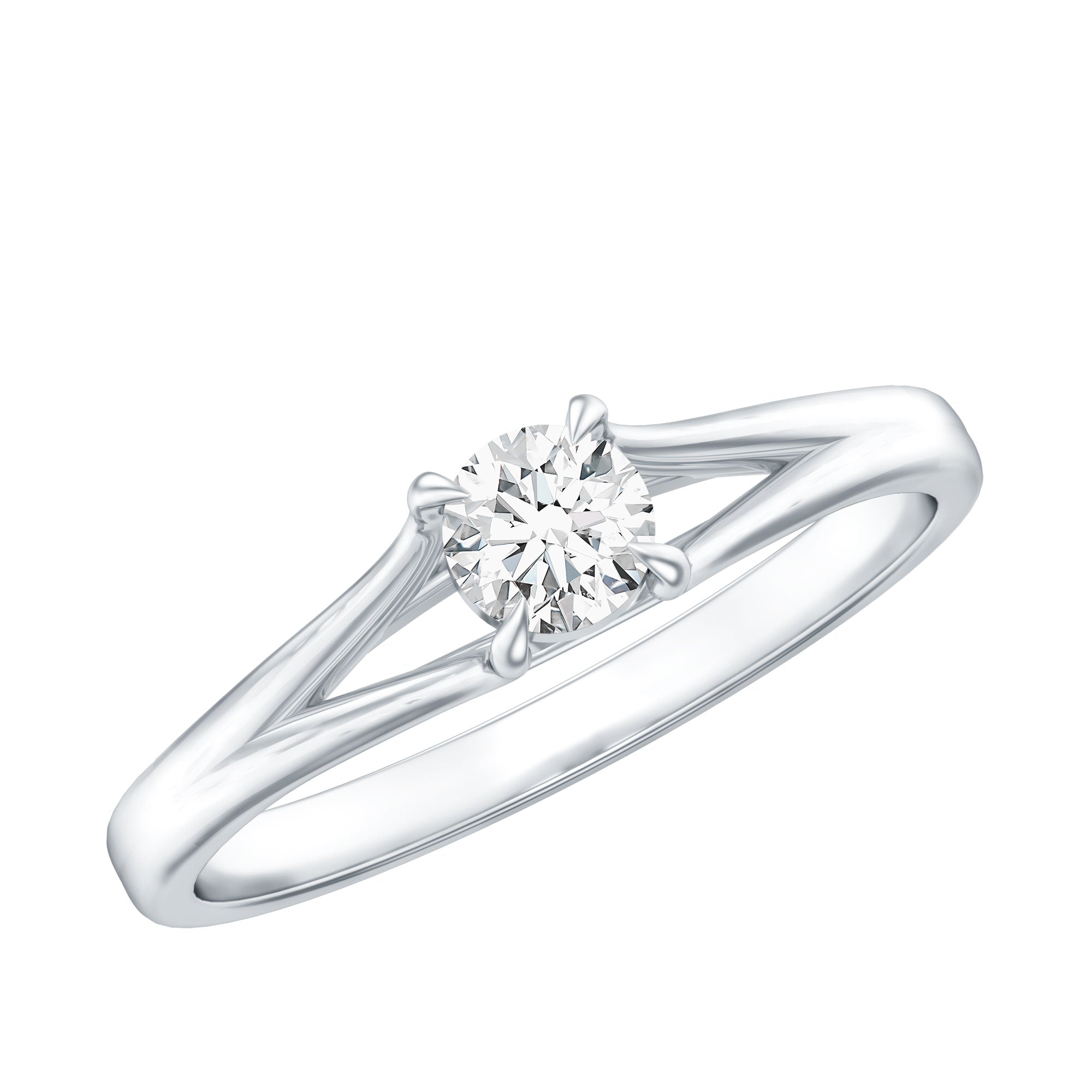 Promise Ring with Moissanite in Claw Setting D-VS1 - Rosec Jewels