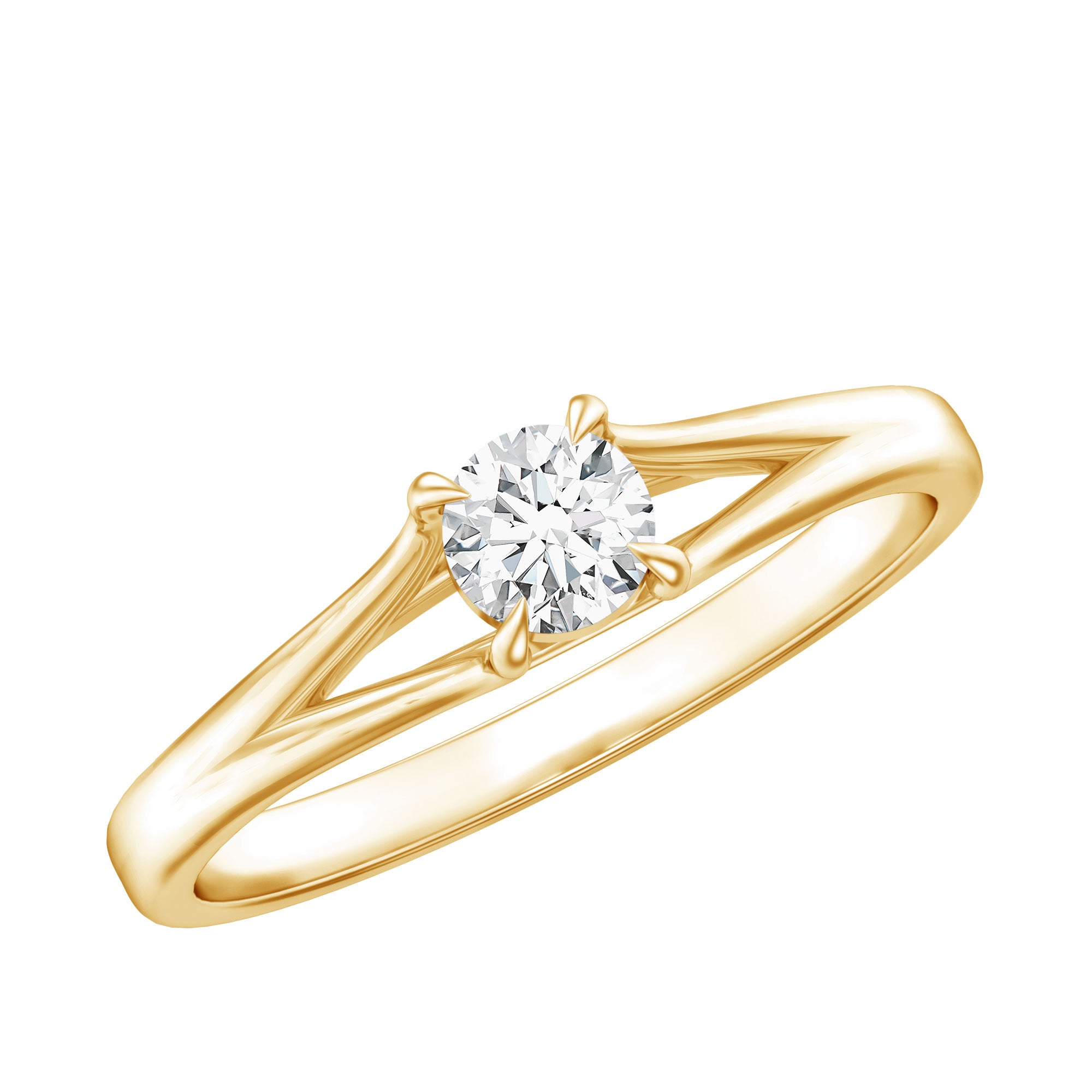 Promise Ring with Moissanite in Claw Setting D-VS1 - Rosec Jewels