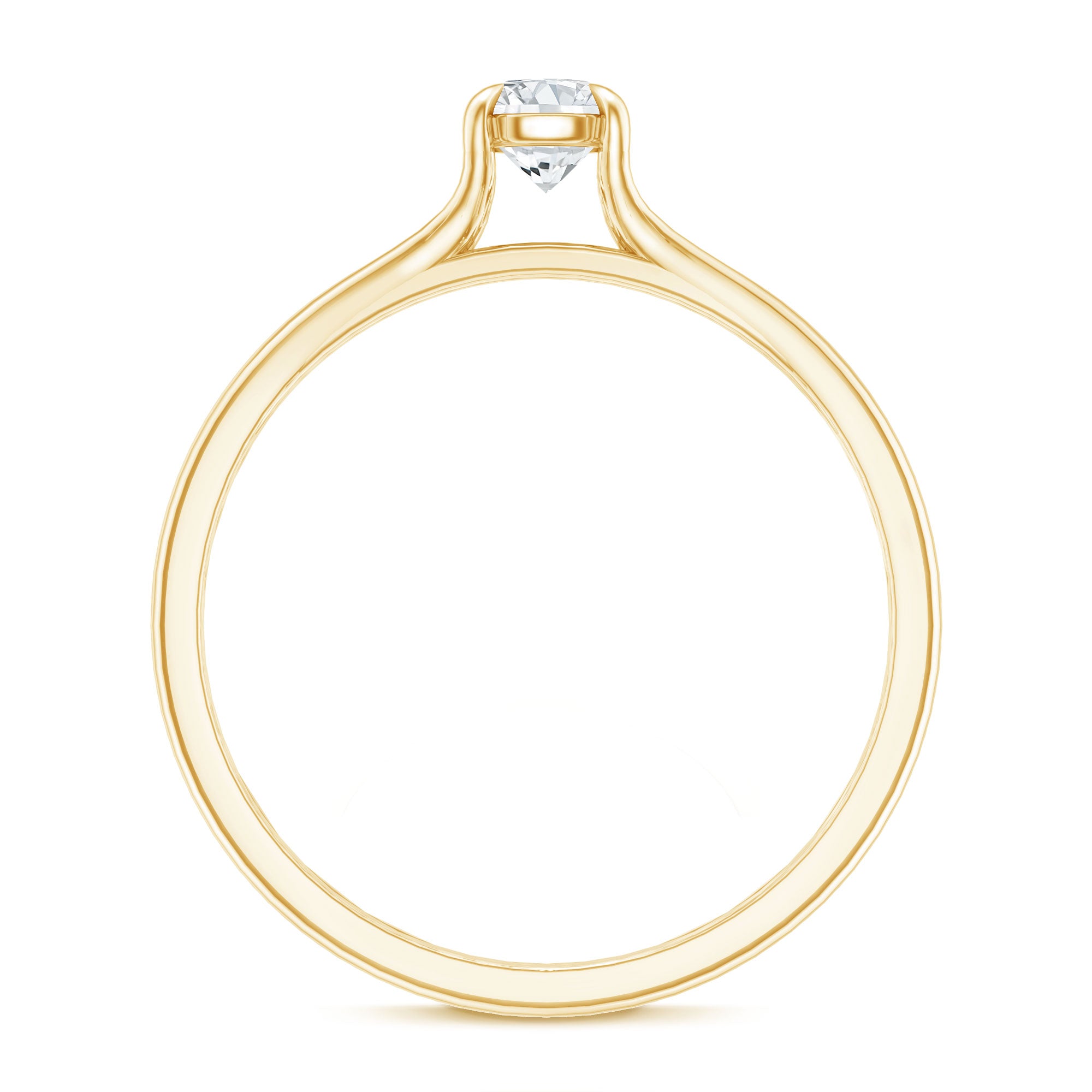 Promise Ring with Moissanite in Claw Setting D-VS1 - Rosec Jewels