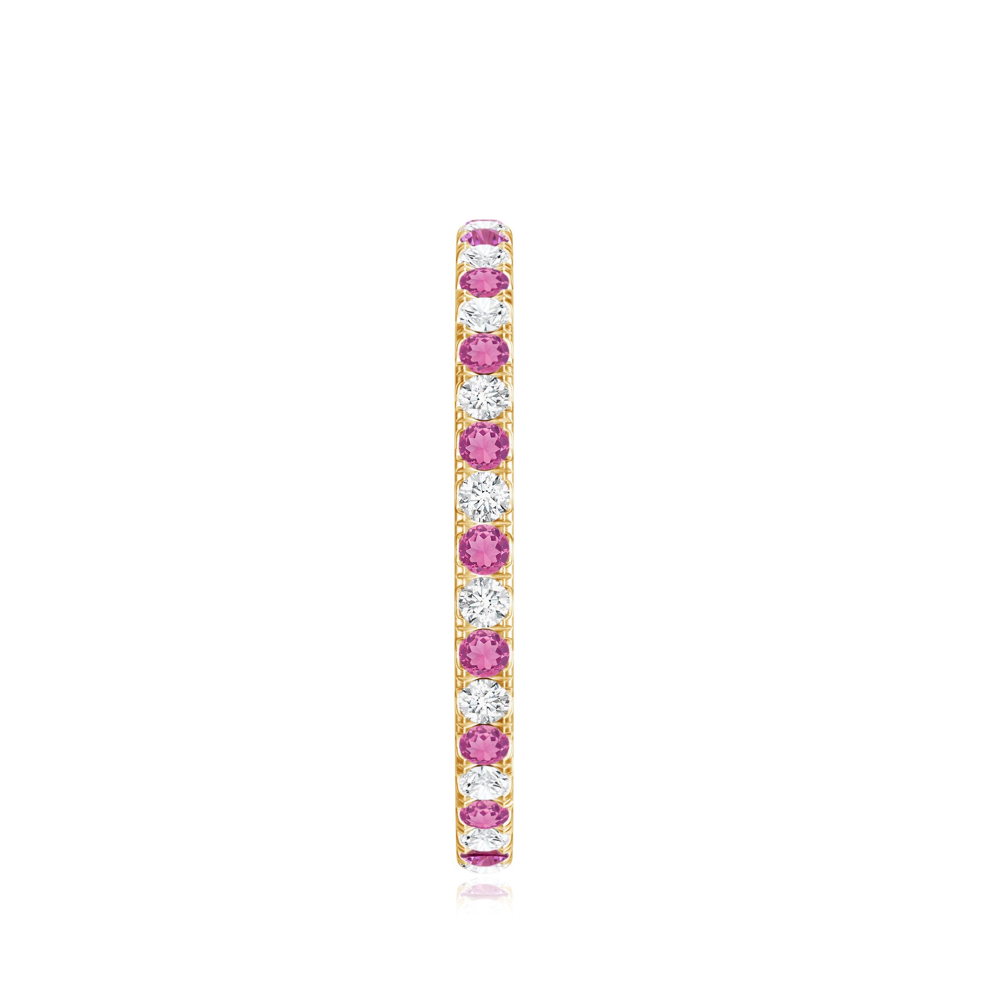 Pink Tourmaline and Diamond Stackable Ring AAA - Rosec Jewels